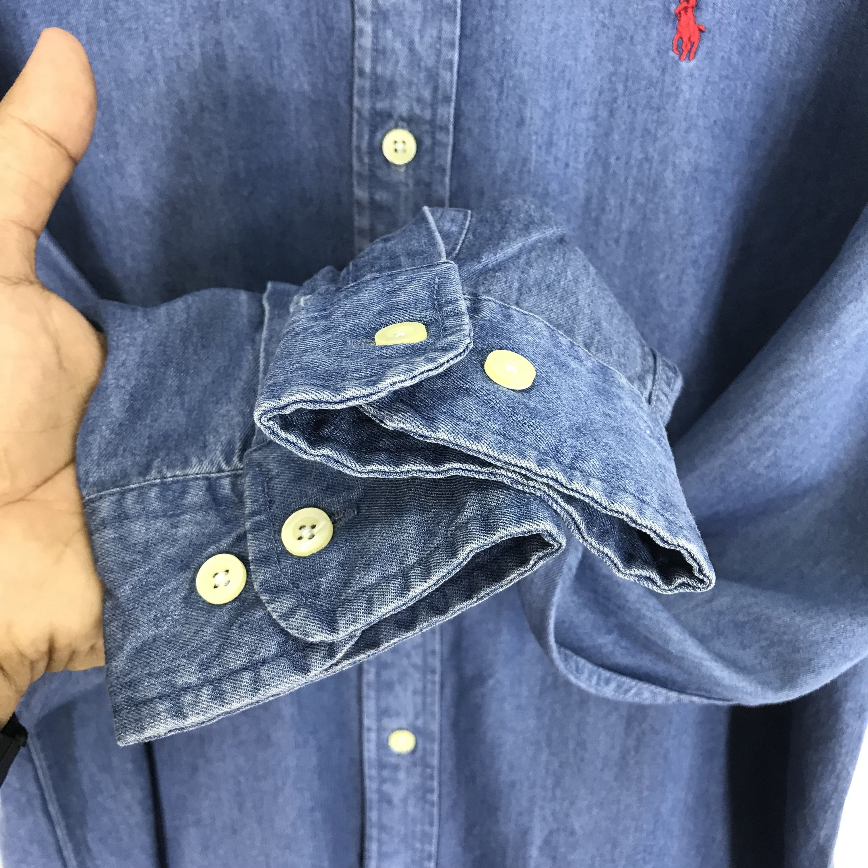 Polo Ralph Lauren Vintage 90s Polo Ralph Lauren Jeans Blue Shirt Size US XL / EU 56 / 4 - 6 Thumbnail