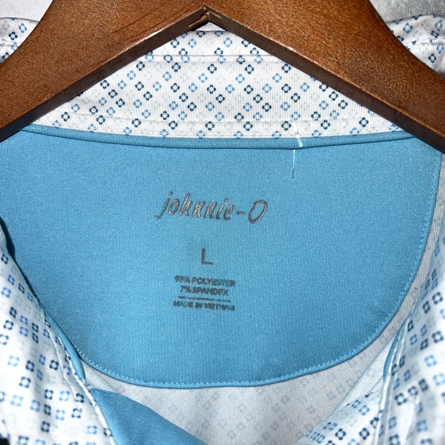 johnnie-O Johnnie O Polo Shirt Mens Size L Blue White Size US L / EU 52-54 / 3 - 3 Thumbnail