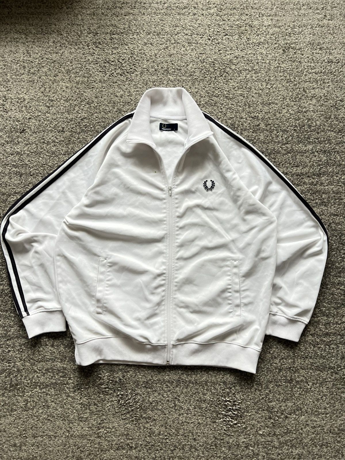 Fred Perry Fred Perry Jacket Mens Twin Taped Track Size US XL / EU 56 / 4 - 1 Thumbnail