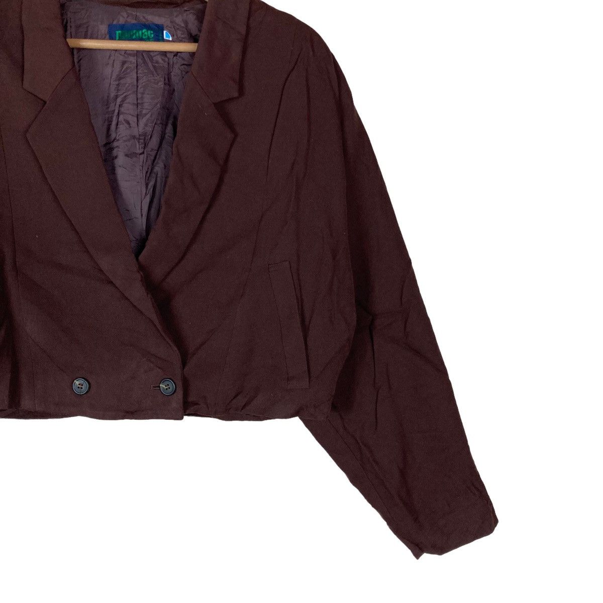 Vintage Vintage Micmac Paris Renown Flat Button Crop Top Jacket Size M / US 6-8 / IT 42-44 - 3 Thumbnail