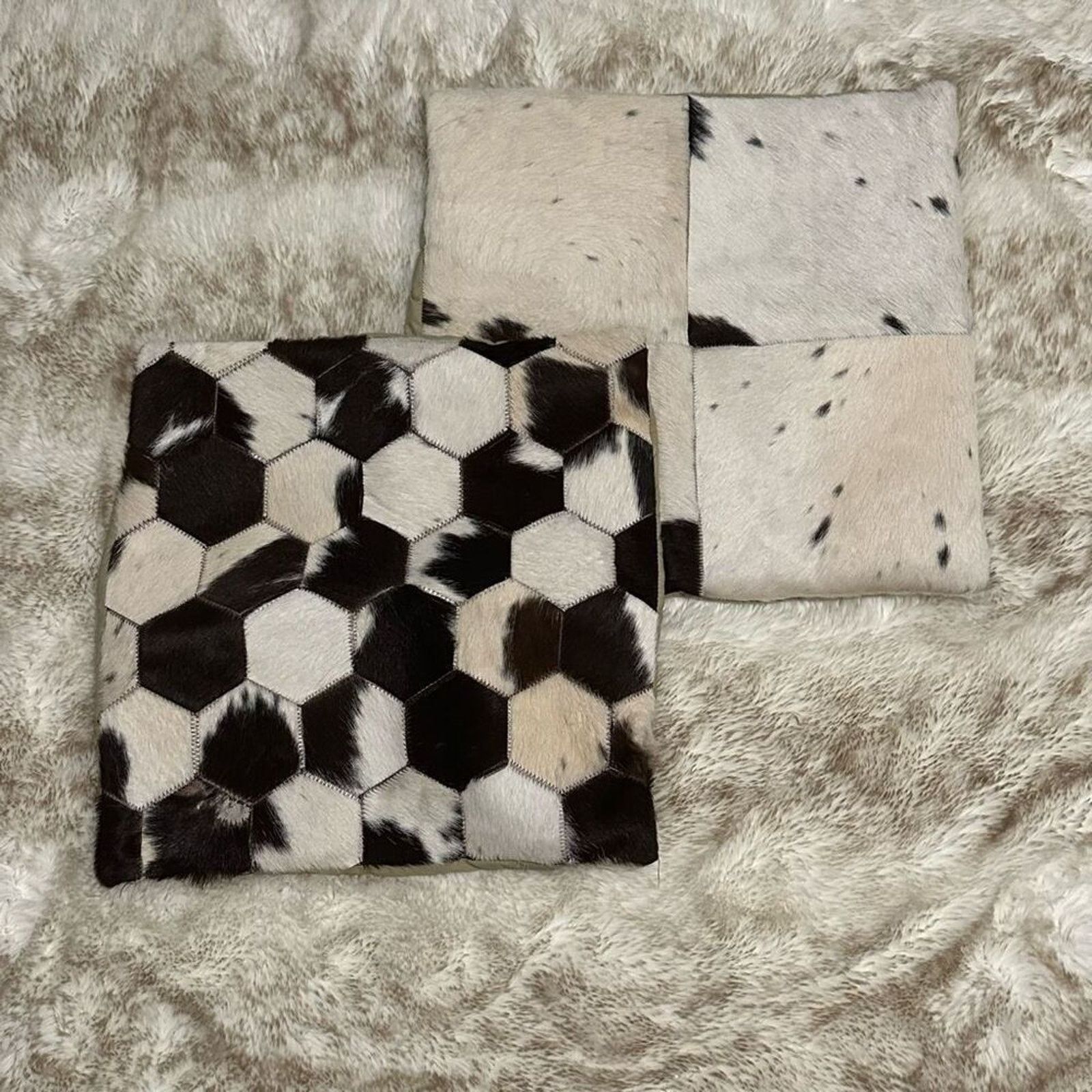 Other Cowhide Decorative Pillow Cover | Sz 18” x 18” Size ONE SIZE - 2 Thumbnail