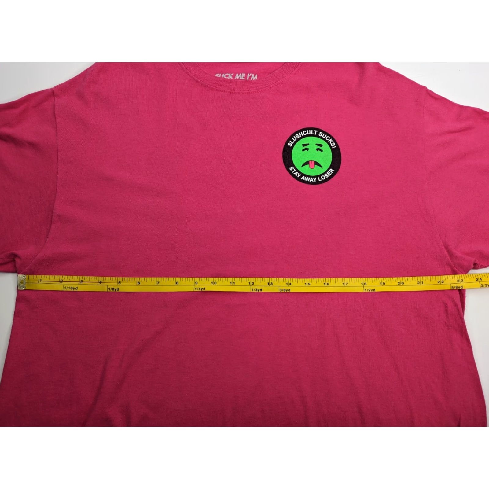 Vintage Suck Me I'm T-Shirt Pink XL Slushcult Sucks! "Stay Away Loser" Skater Wear Shirt Unisex Adults Mens Womens Size US XL / EU 56 / 4 - 7 Thumbnail