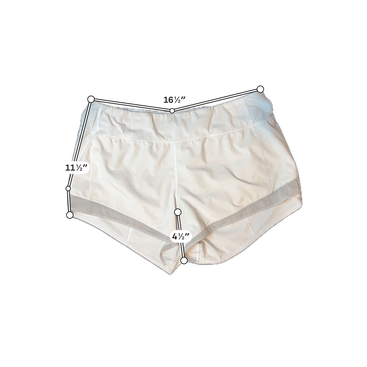 Lululemon Lululemon White Gait Keeper Running Shorts 3.5" - Size 10 Size 32" / US 10 / IT 46 - 3 Thumbnail