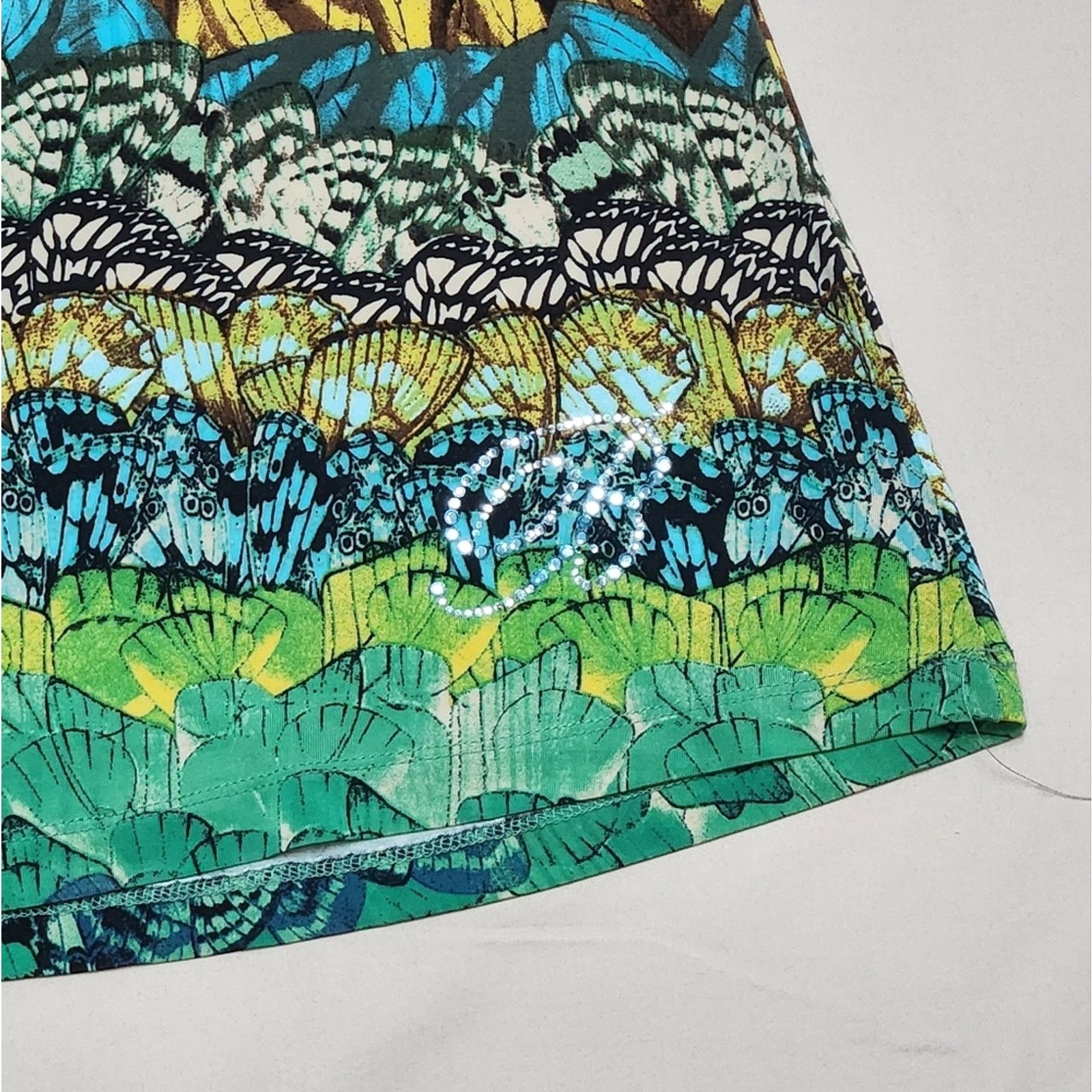 Blumarine Blumarine Green Patterned Maxi Dress Beads & B Swarovski Size L / US 10 / IT 46 - 7 Thumbnail