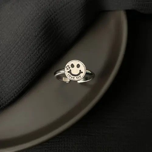 Jewelry Smile Vibe Jewelry Rings Open Size Chrome Ring (Size 7-13) Size ONE SIZE - 4 Thumbnail
