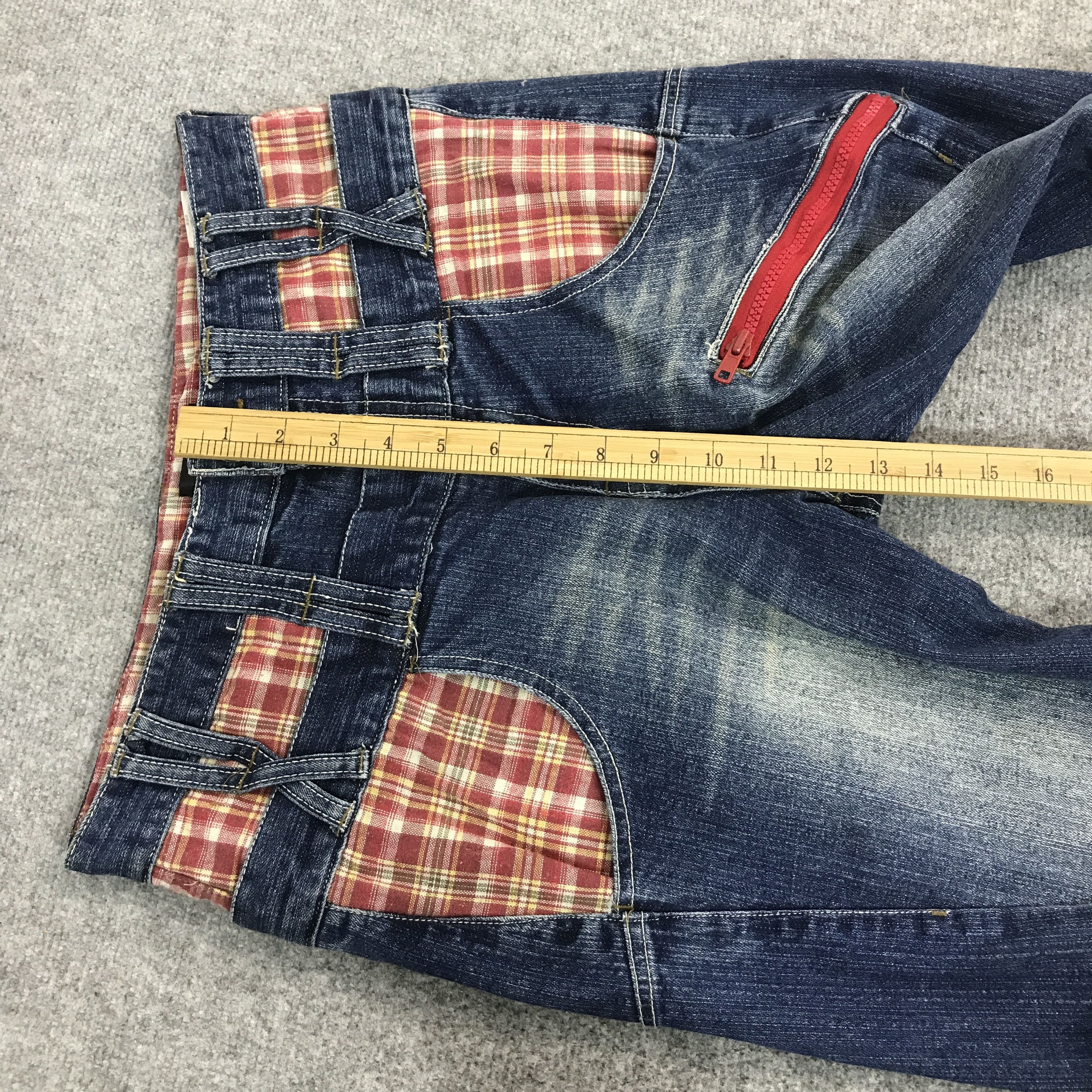 Japanese Brand CONTNO JAPAN DENIM DOUBLE WAIST DESIGN STYLE PANTS Size US 30 / EU 46 - 8 Thumbnail