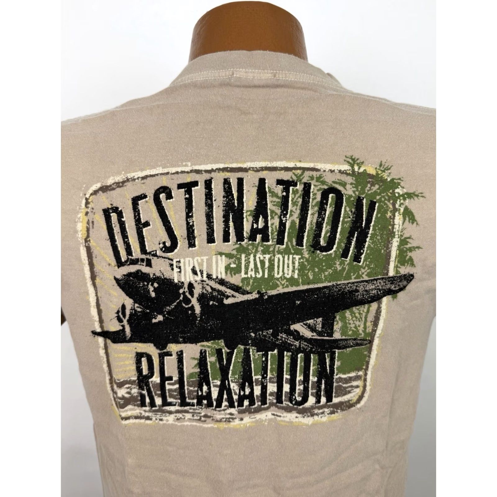 Vintage Crazy Shirts T-Shirt Mens Small Kona Coffee Dyed Shirt Hawaiian Graphic Print Shirt Hawaiian Mens Small Beige Size US S / EU 44-46 / 1 - 6 Thumbnail