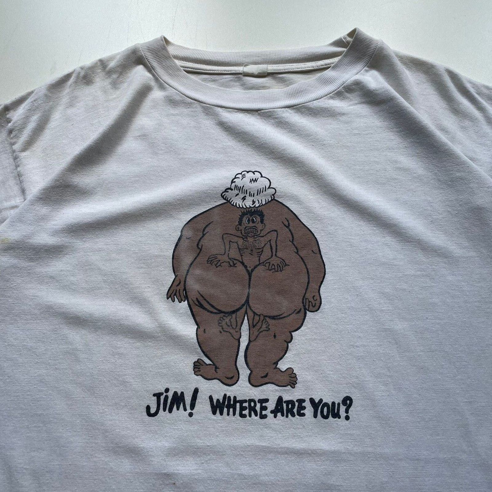 Hanes Vintage 90s Fat Ass Funny Art T Shirt XL Single Stitch Rare Size US L / EU 52-54 / 3 - 2 Thumbnail