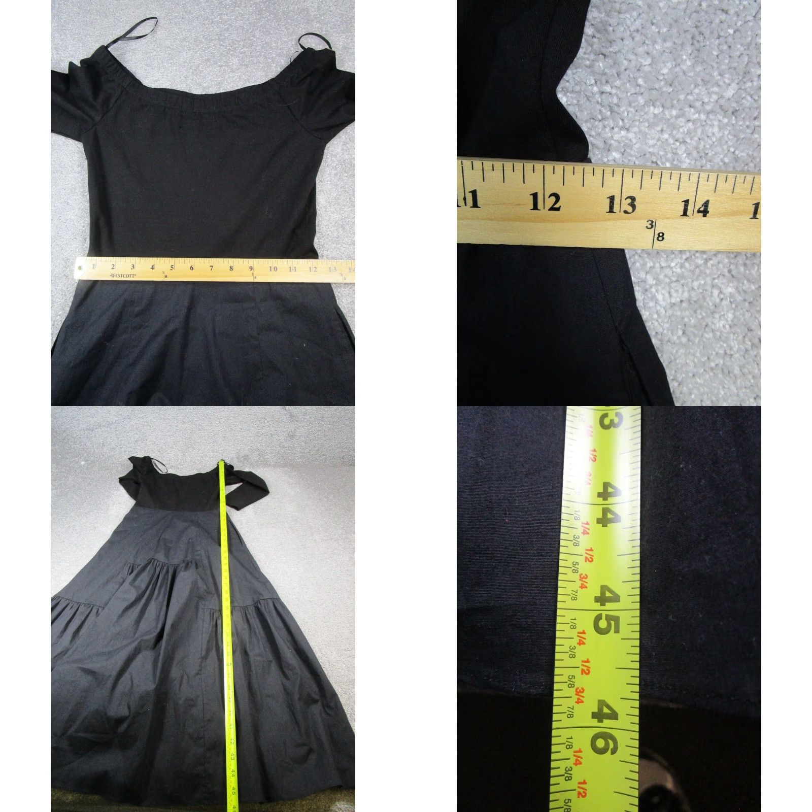 Vintage Tuckernuck Dress Womens Small Black Blouson Size S / US 4 / IT 40 - 8 Thumbnail