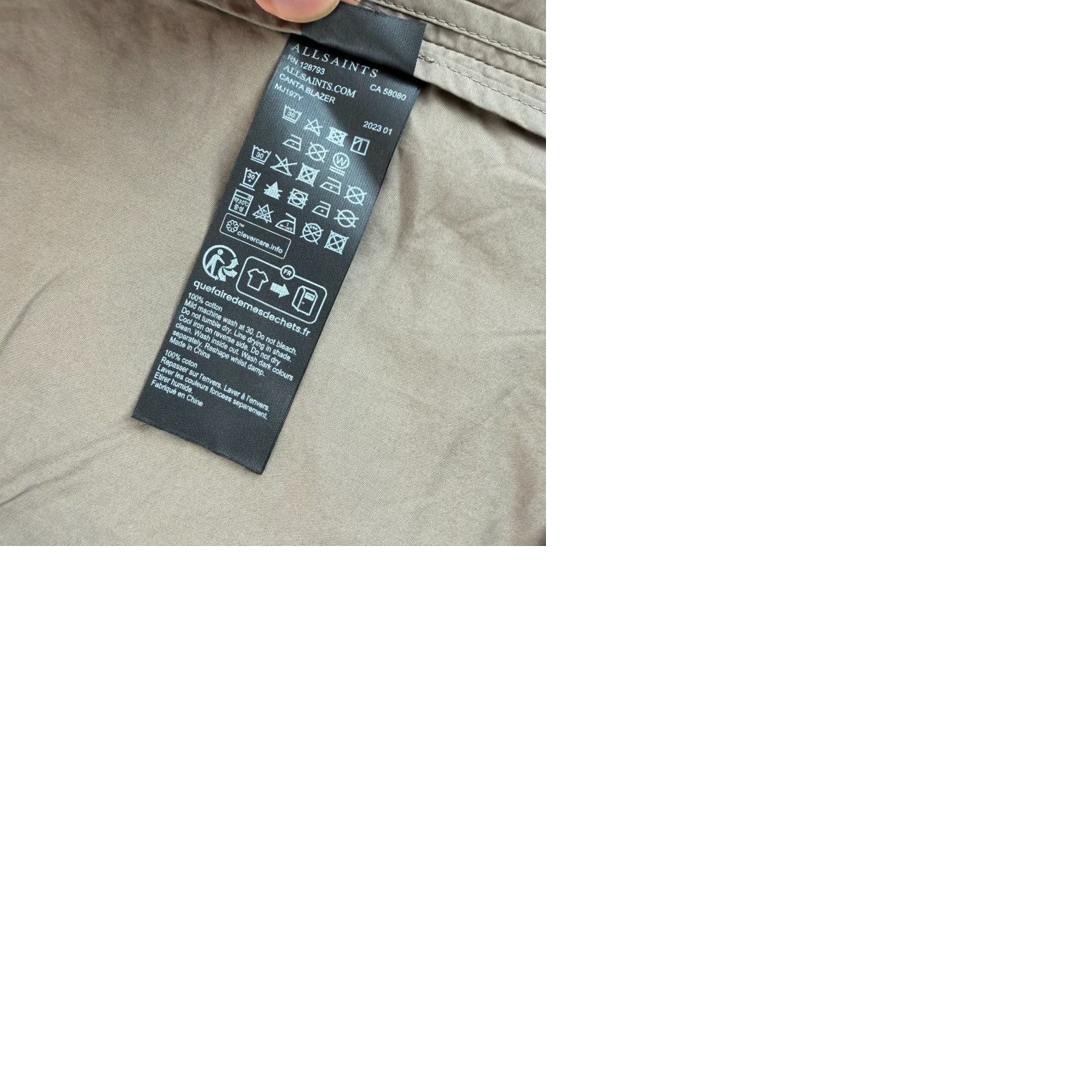 Allsaints VINTAGE AllSaints Blazer Sports Coat Brown Men 44 Cotton 2-Button Front NWOT Size 44R - 9 Thumbnail