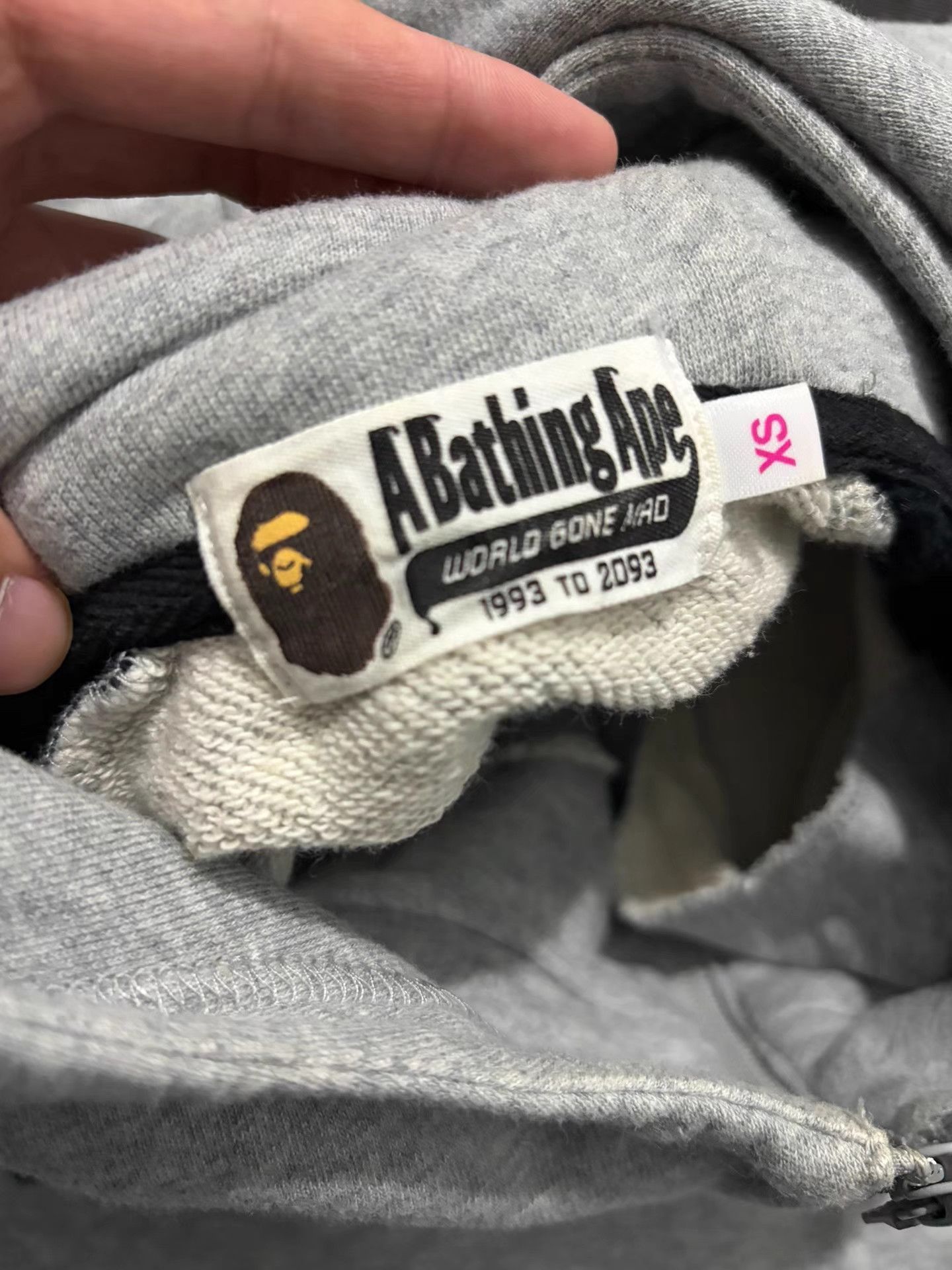 Bape Bape Gray Ape Head Zip-Up Hoodie Size US XS / EU 42 / 0 - 3 Thumbnail