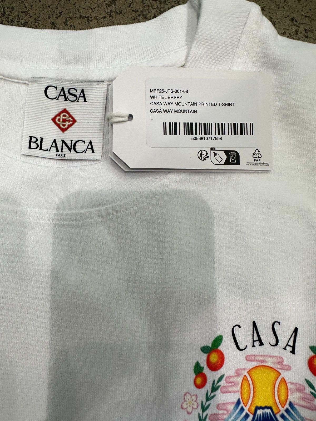Casablanca CASABLANCA - Casa Way Mountain T-Shirt White Size US L / EU 52-54 / 3 - 4 Thumbnail