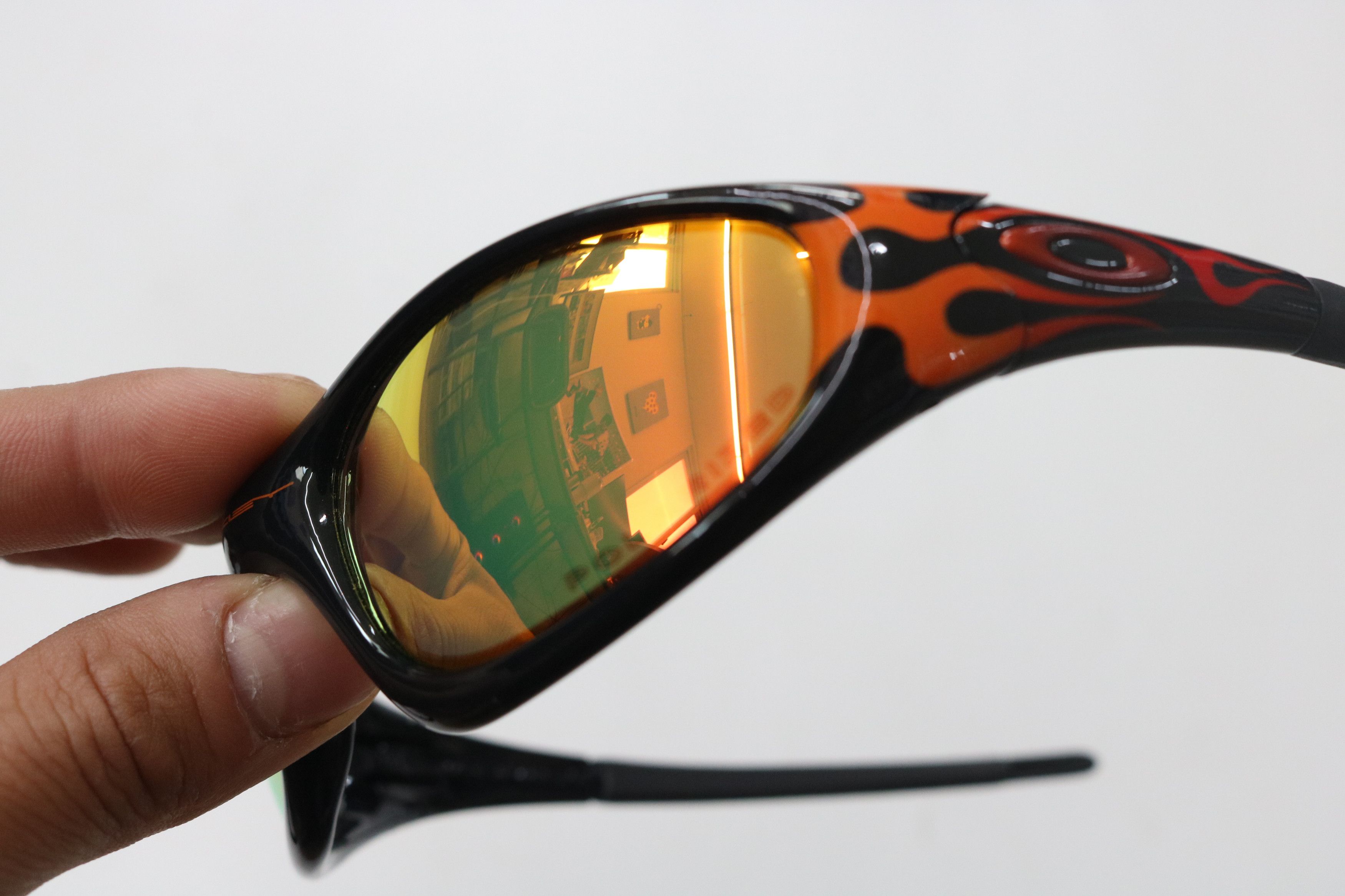 Oakley OAKLEY 1999 New Straight Jacket 1.0 Orange / Fire Sunglasses Size ONE SIZE - 9 Thumbnail
