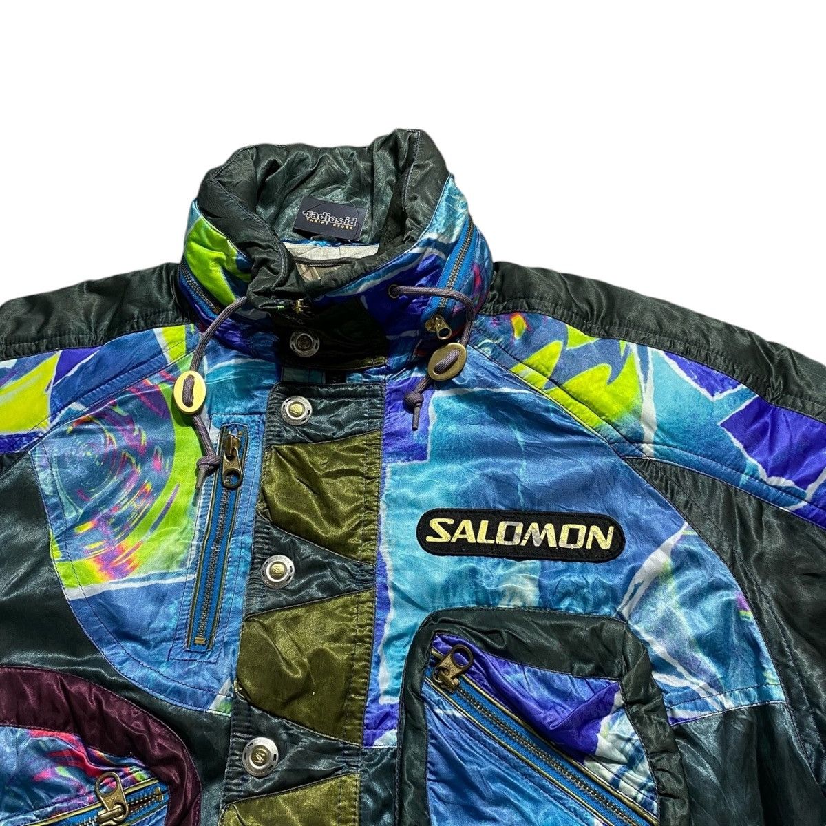 VINTAGE SALOMON SKI JACKET INSULATED WINTER WEAR MULTICOLOR