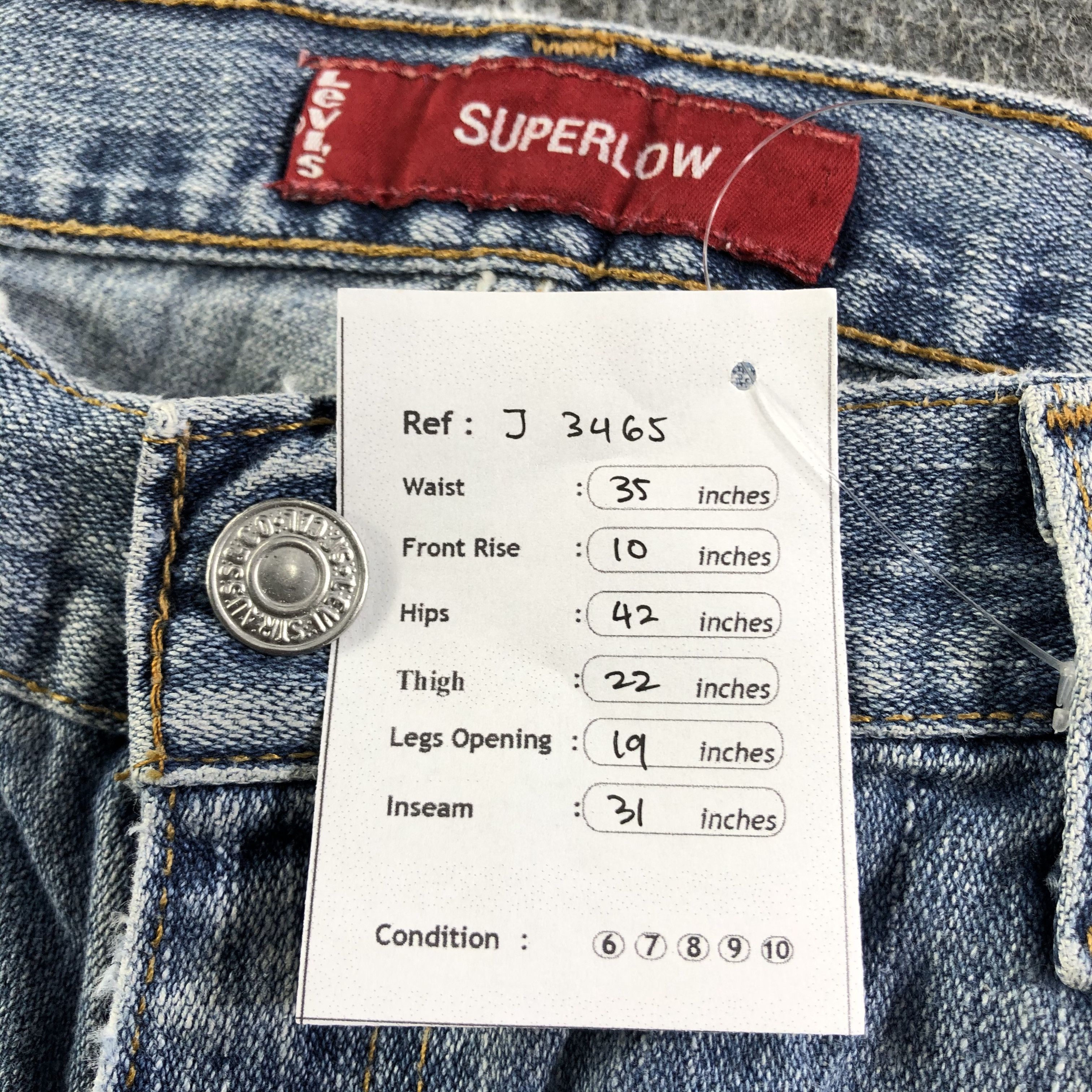 Levi's Vintage Blue Wash Levis 518 Jeans-J3465 Size 35" - 12 Thumbnail