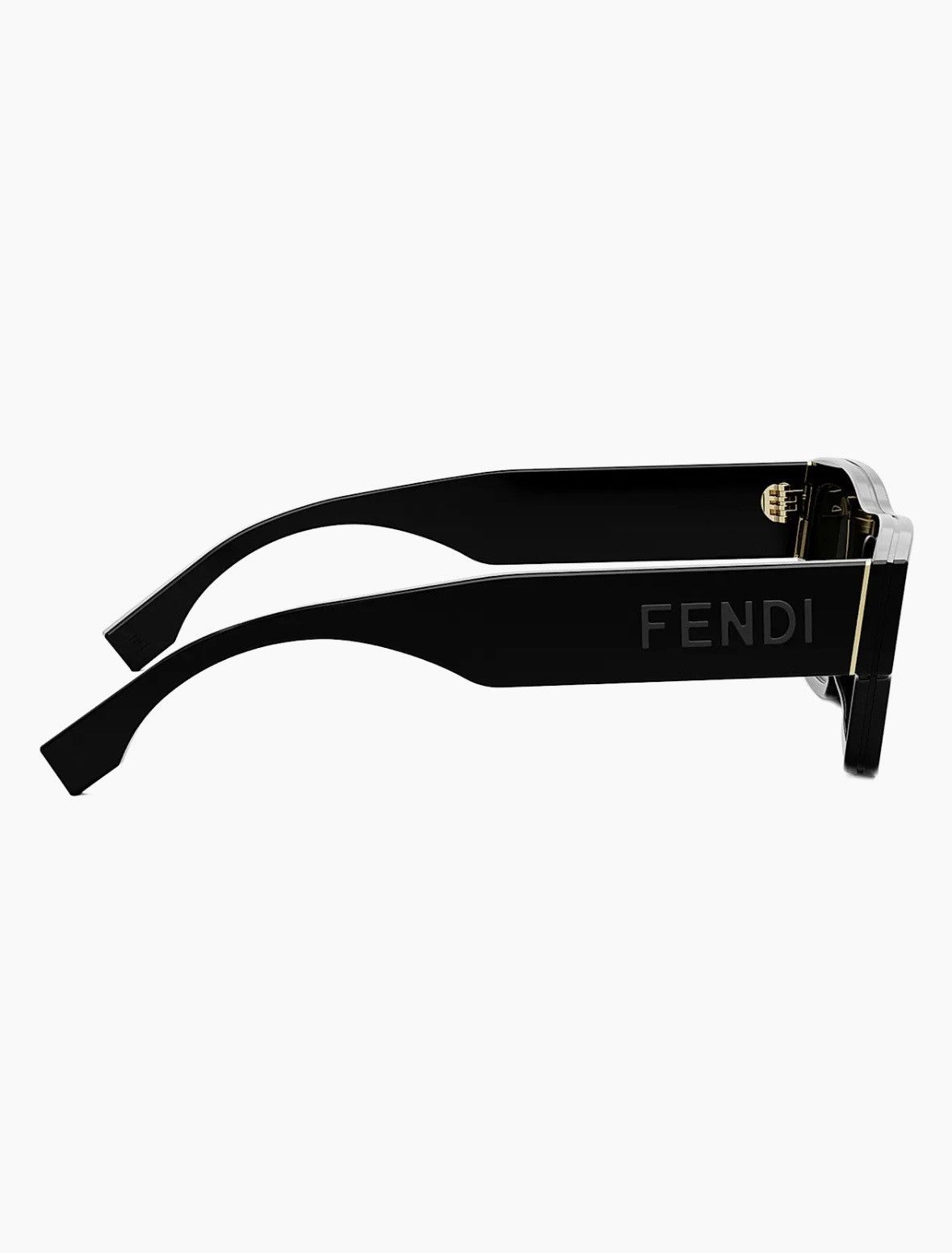 Fendi Fendi Signature 53MM Sunglasses Shiny Black Smoke Size ONE SIZE - 8 Thumbnail