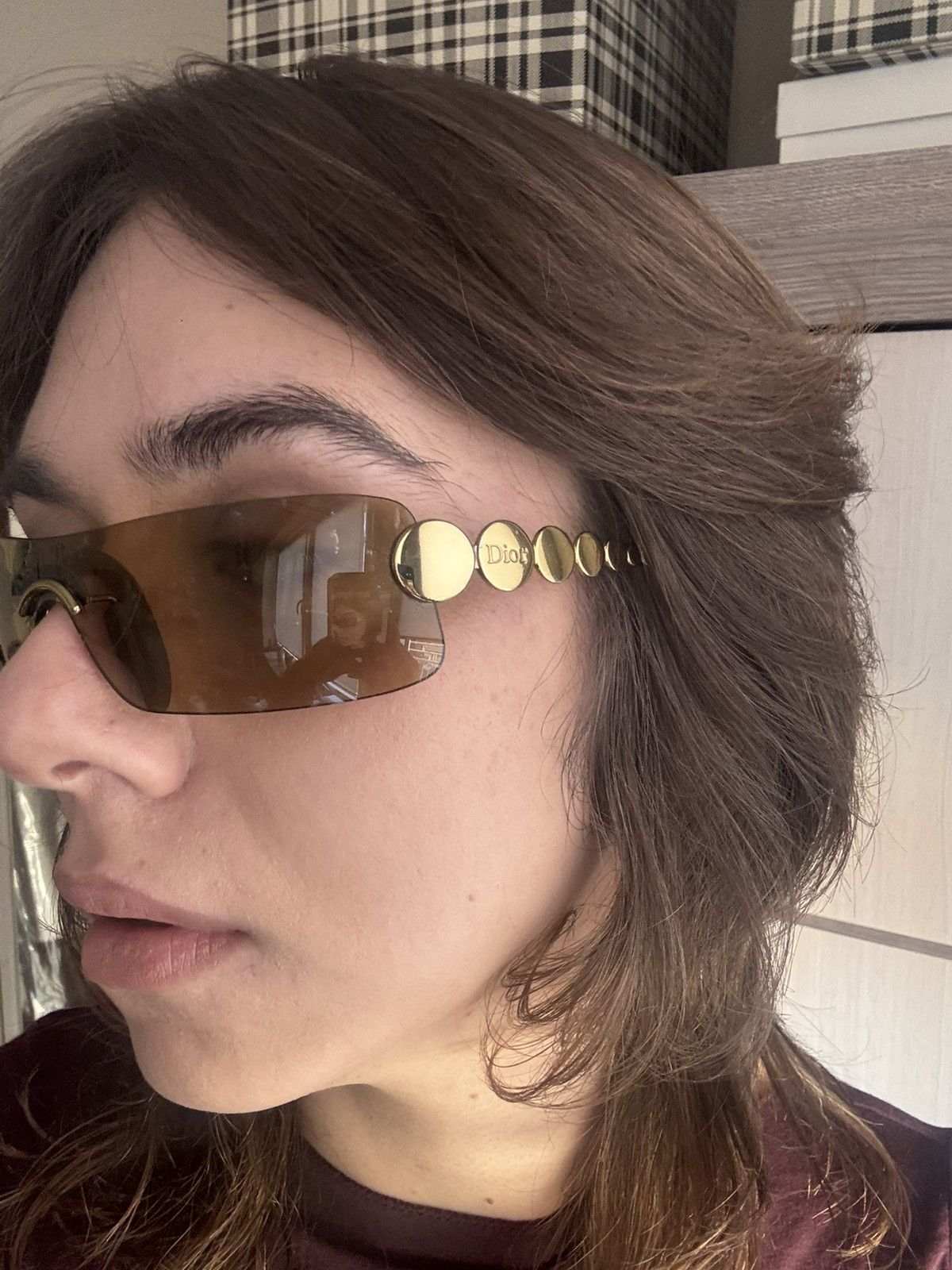 Dior Dior green y2k shield sunglasses Size ONE SIZE - 3 Thumbnail