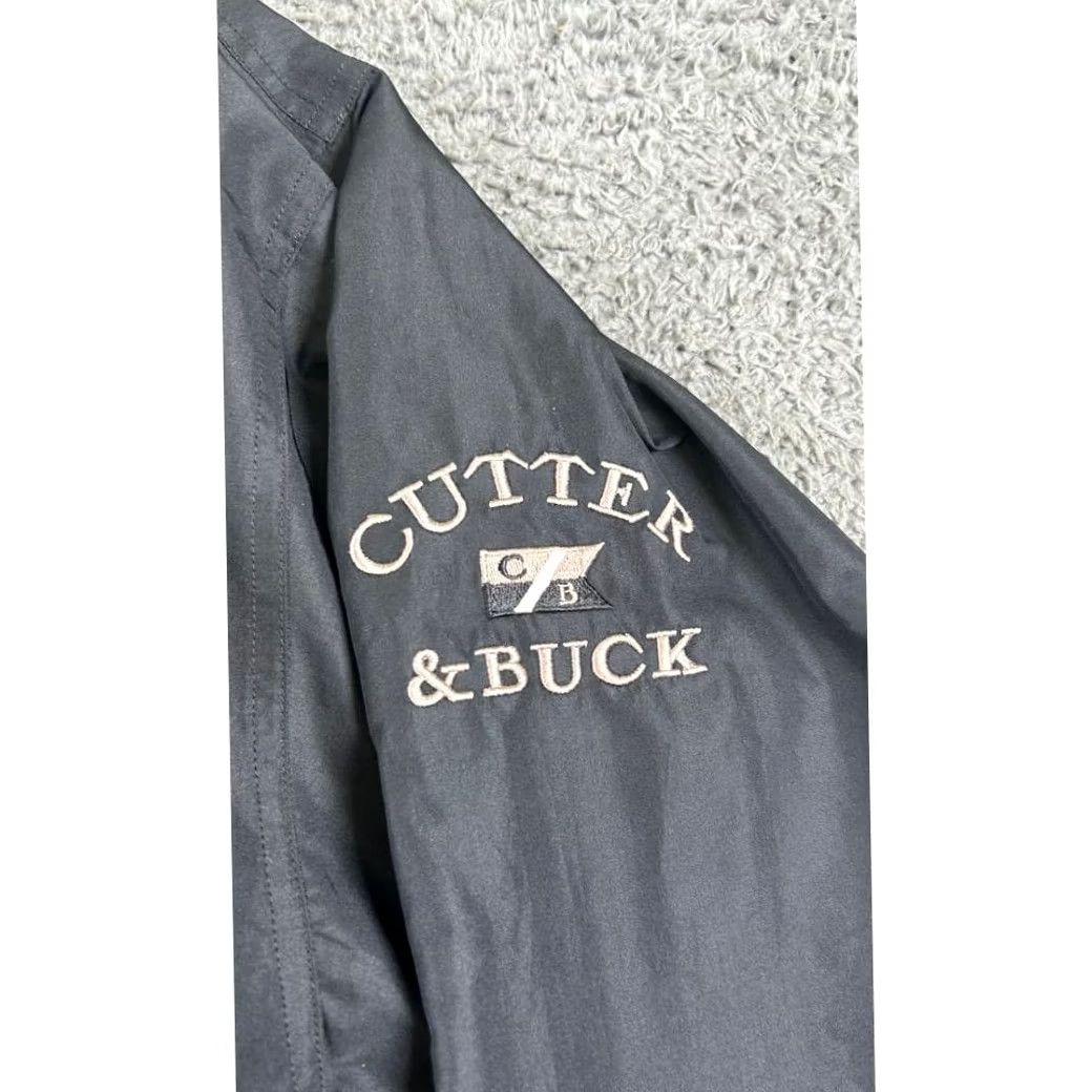 Cutter & Buck Cutter & Buck Mens Windbreaker Pullover Jacket Black S Crew Neck Short Length Logo Embroidered Golf Wind-Resistant Lightweight Casual Jacket Size US S / EU 44-46 / 1 - 3 Thumbnail