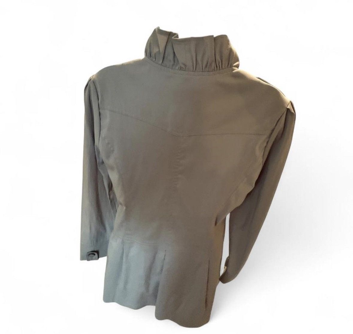 Cynthia Rowley $495 Cynthia Rowley light gray ruffle zip-up coat sz S Size S / US 4 / IT 40 - 4 Thumbnail