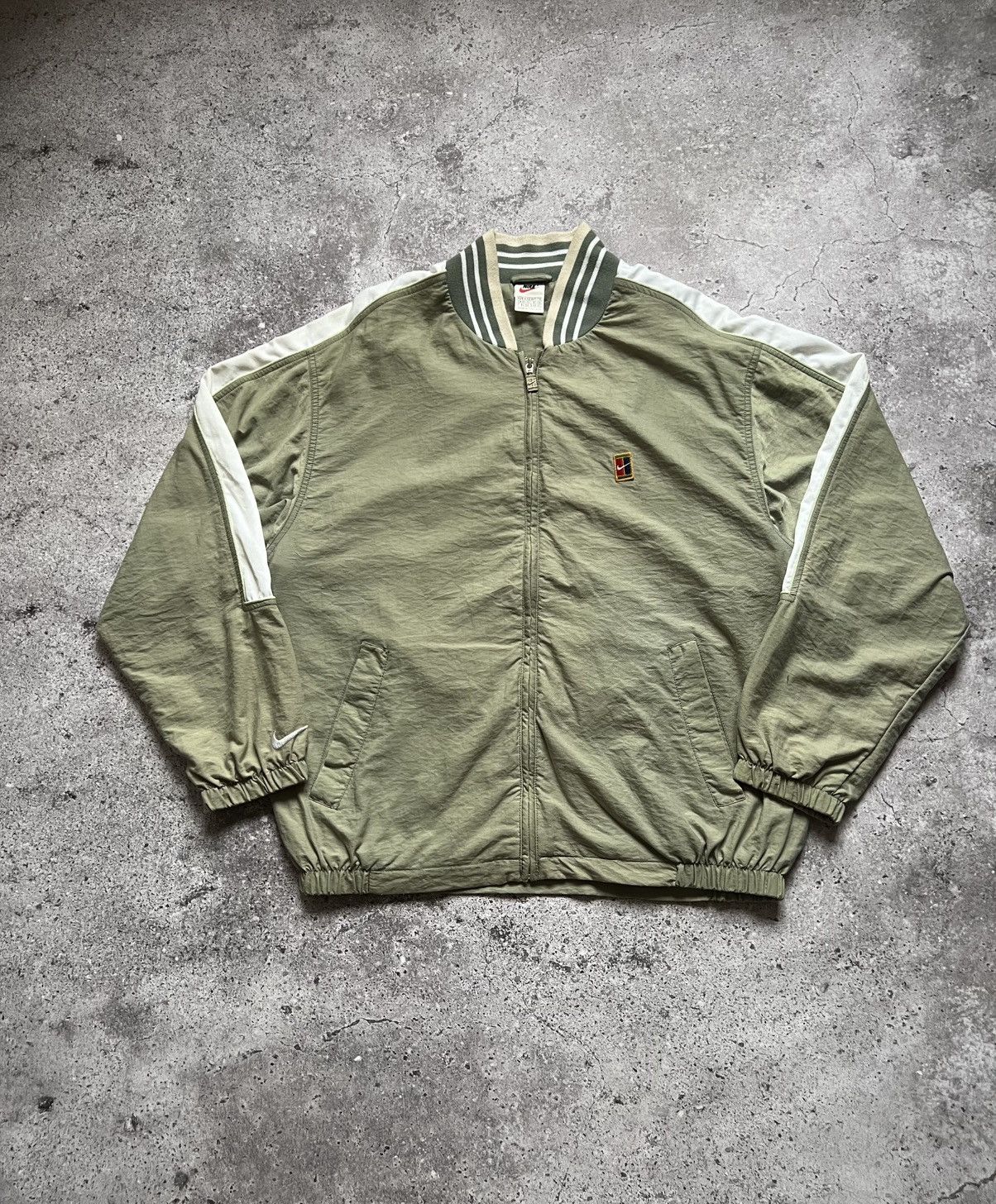 Nike × Vintage Vintage 90s Nike Court Tennis Bomber Jacket Size US M / EU 48-50 / 2 - 1 Thumbnail