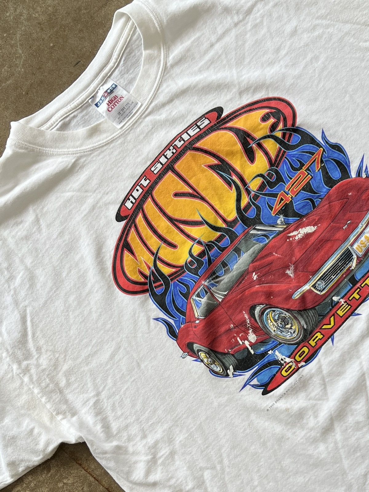 NASCAR Vintage 1999 Hot Sixties Corvette Flame Car Tee XXL Size US XXL / EU 58 / 5 - 1 Thumbnail
