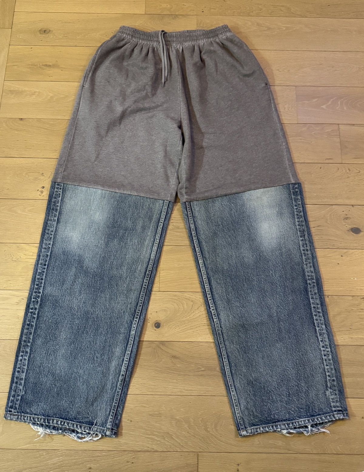 Balenciaga Balenciaga hybrid pants japanese denim patched