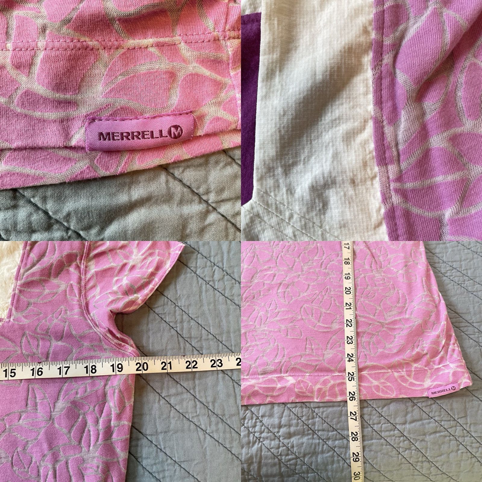 Merrell VINTAGE Merrell Blouse Shirt Womens Pink Floral Burnout Y2K Sporty Casual Size L Size L / US 10 / IT 46 - 8 Thumbnail