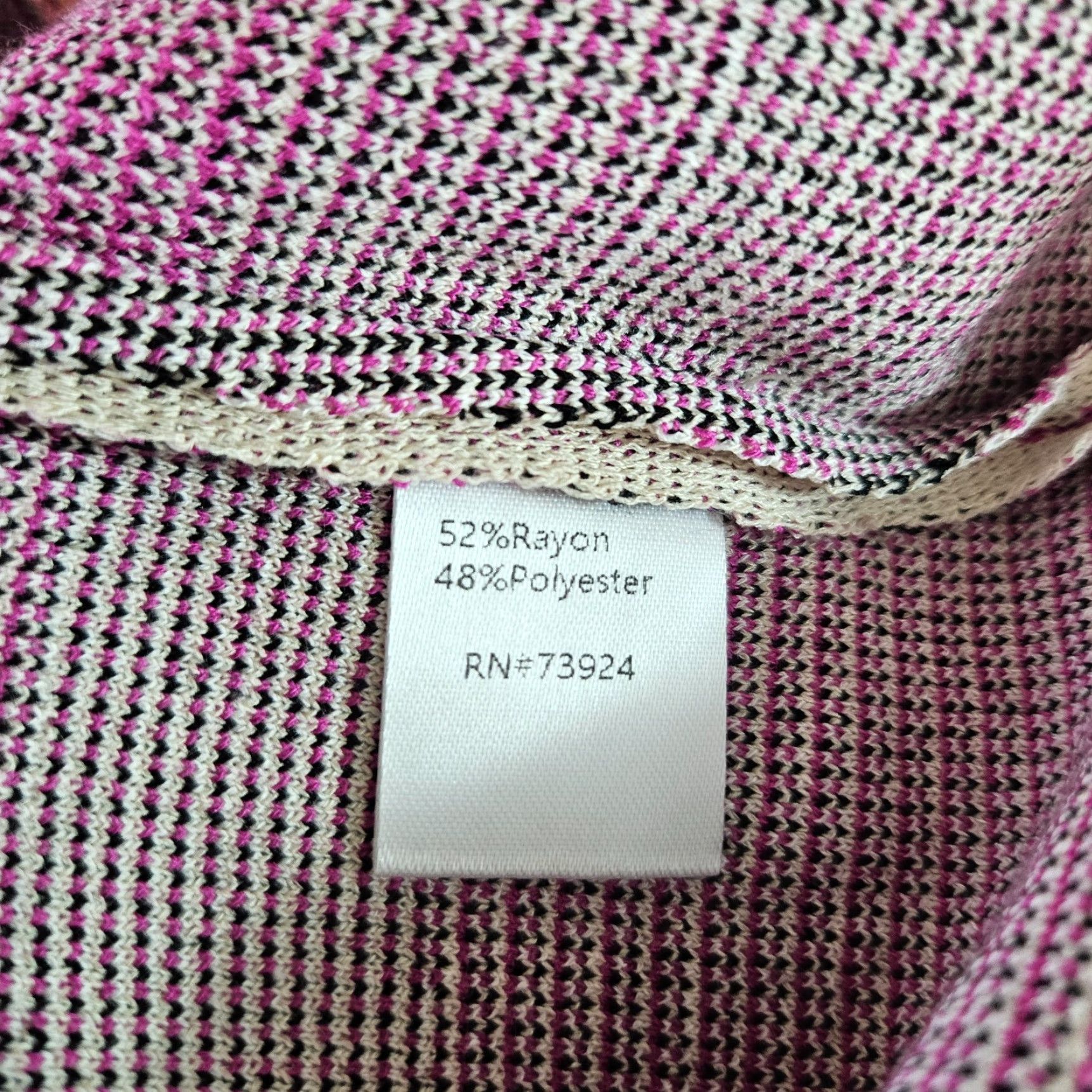 Vintage Misook Womens Knit Top Sz S/M Pink Beige V-Neck Rayon Blend Blouse Shirts Womens Size S / US 4 / IT 40 - 4 Thumbnail