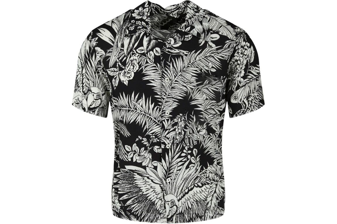 Designer Men's Palms Bowling Shirt – Black/White Size US L / EU 52-54 / 3 - 4 Thumbnail