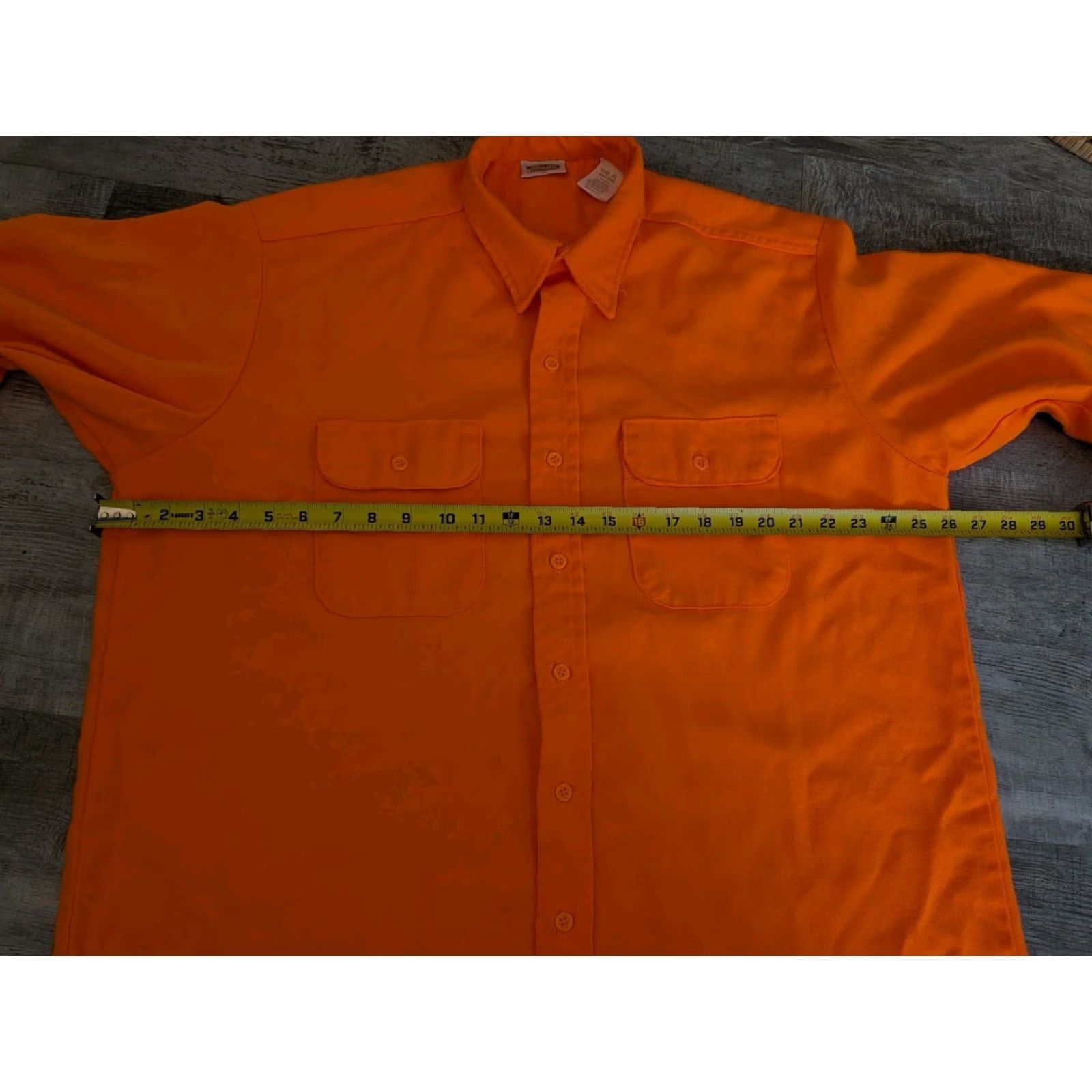 Hunter VINTAGE Five Brother Long Sleeve Button Up Shirt Mens Hunter Orange USA Made XL Casual Workwear Shirts Size US XL / EU 56 / 4 - 7 Thumbnail