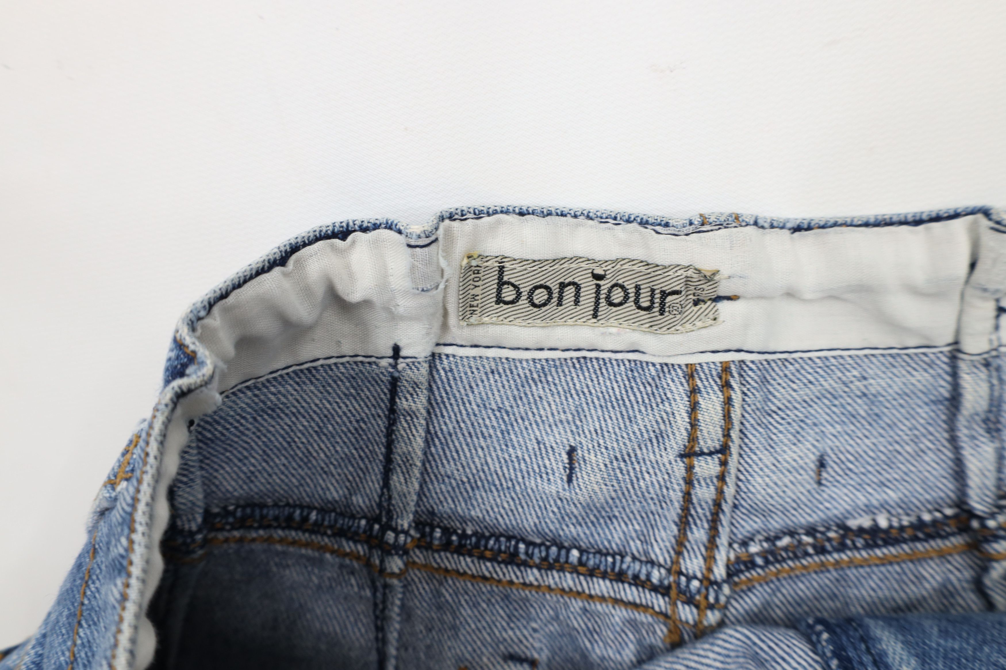 Vintage Vintage 90s Streetwear Tapered Leg Denim Jeans Blue Cotton Size 27" / US 4 / IT 40 - 10 Thumbnail