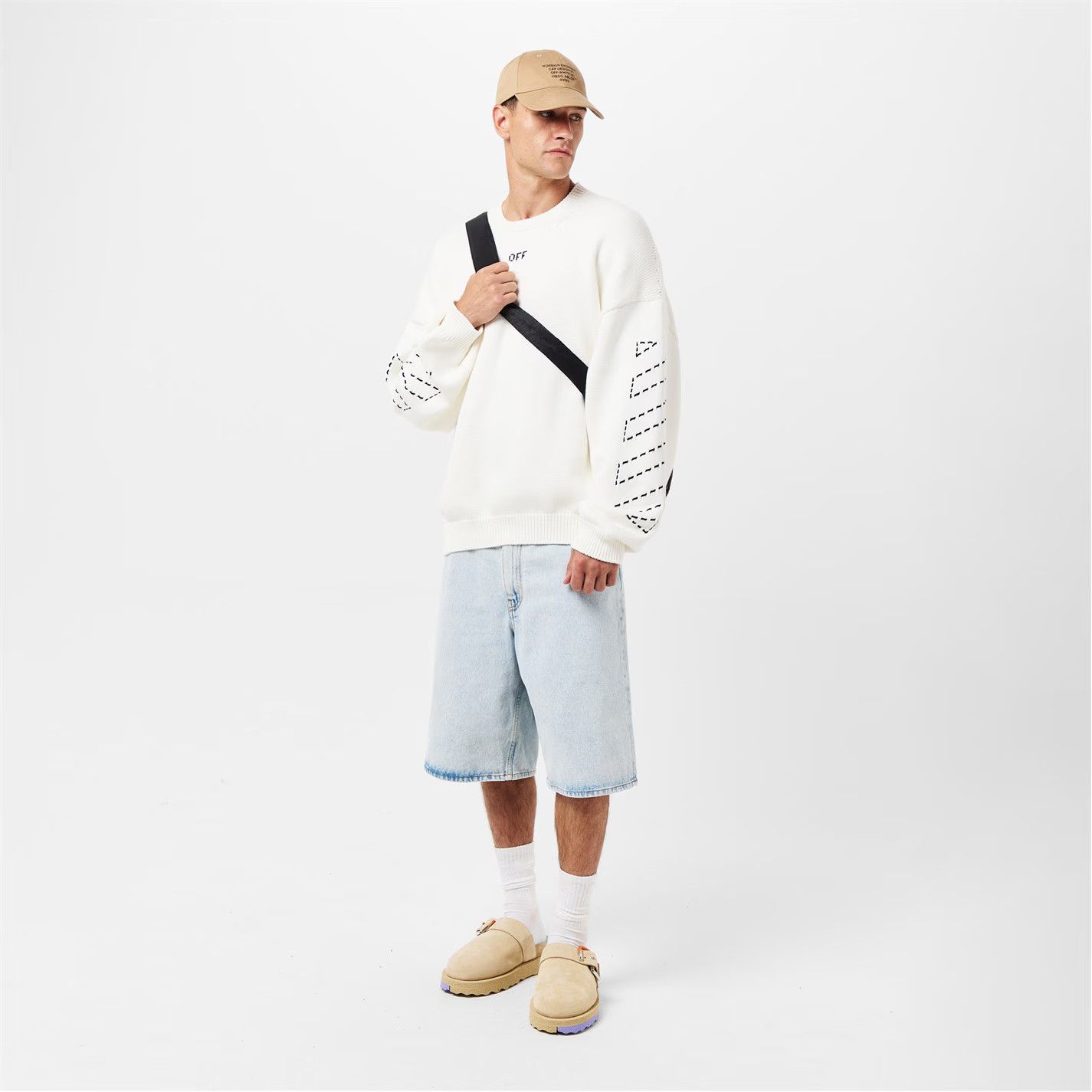 Off-White o1g2r1mq0226 Arrows Long Sleeve Crew Neck Sweatshirt White Size US M / EU 48-50 / 2 - 6 Thumbnail