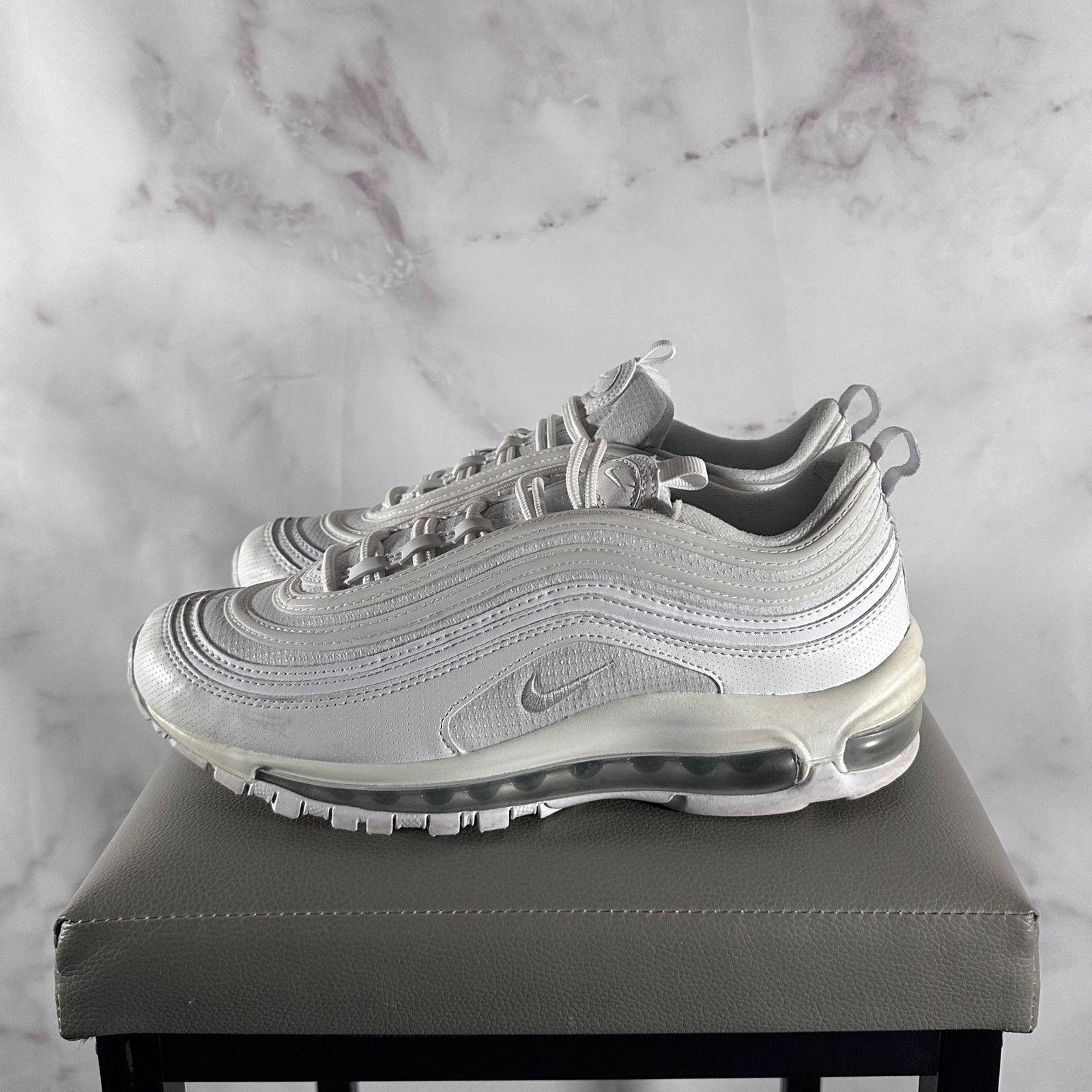 Nike Air Max 97 White Metallic Silver Size US 8.5 / IT 38.5 - 2 Thumbnail