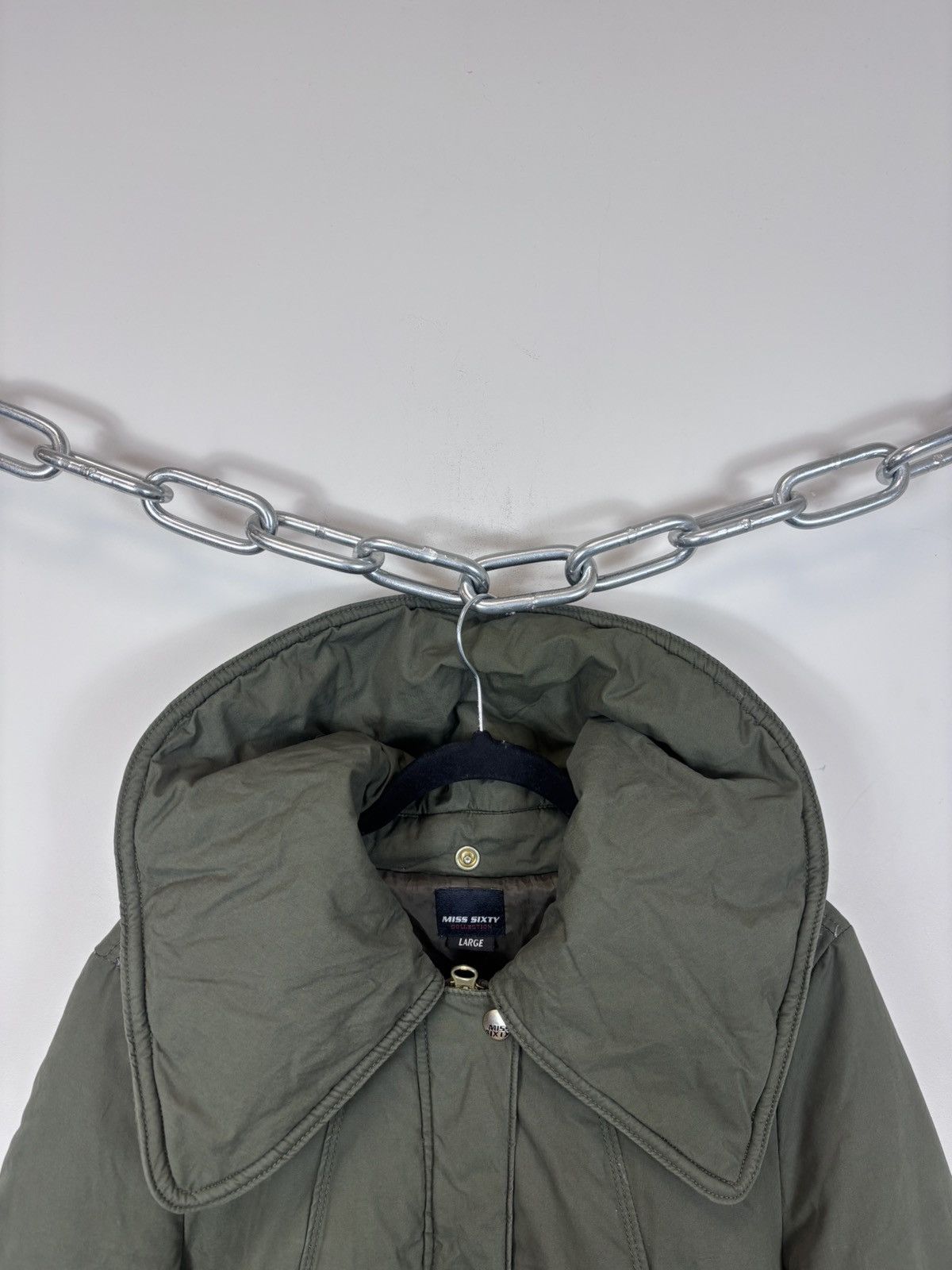 Miss Sixty Miss Sixty Women’s Olive Avant Garde Puffer Jacket Coat Size L / US 10 / IT 46 - 5 Thumbnail