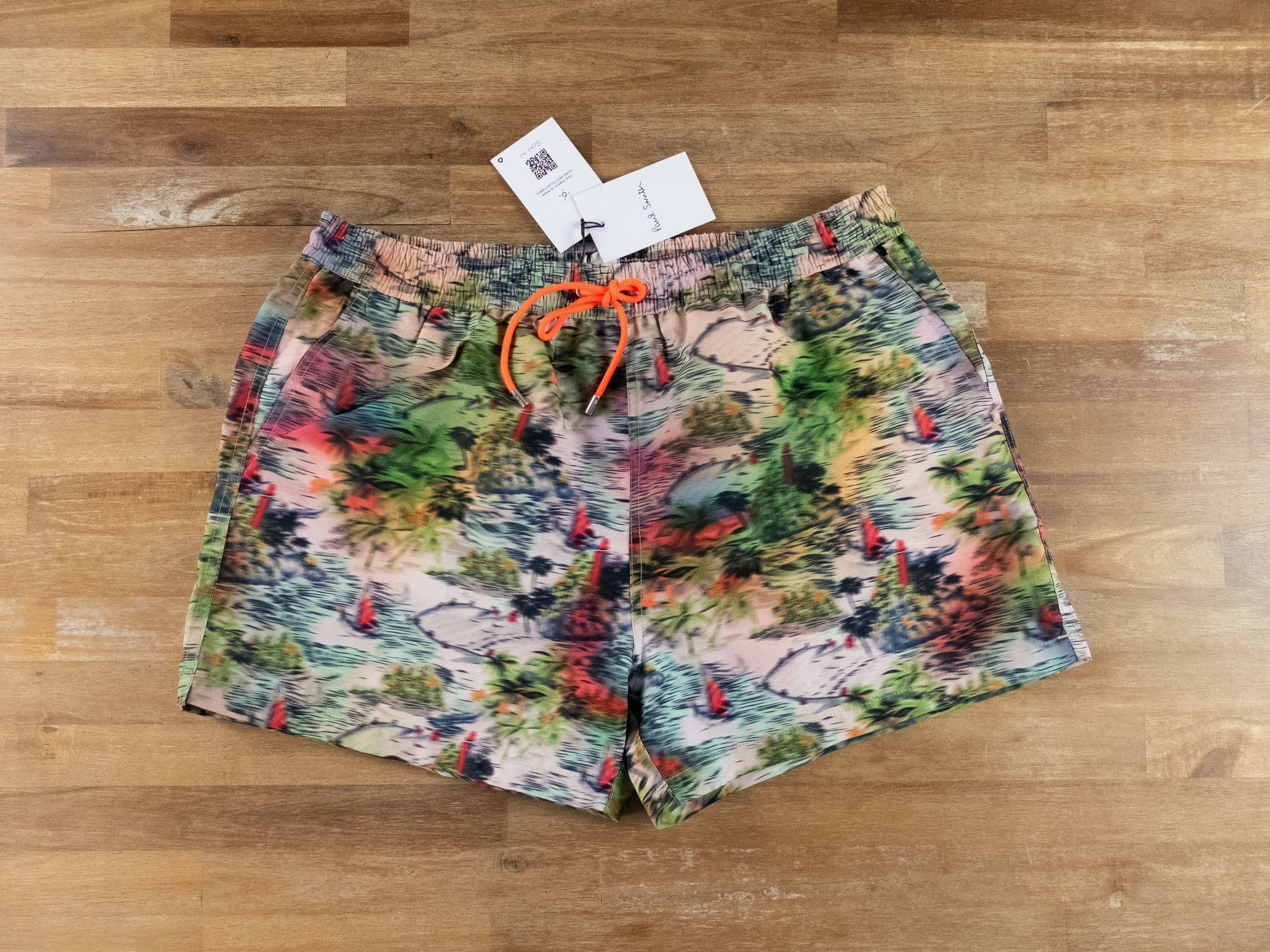 Paul Smith PAUL SMITH Swimwear abstract Hawaii fishing swim shorts XL Size US 36 / EU 52 - 1 Thumbnail