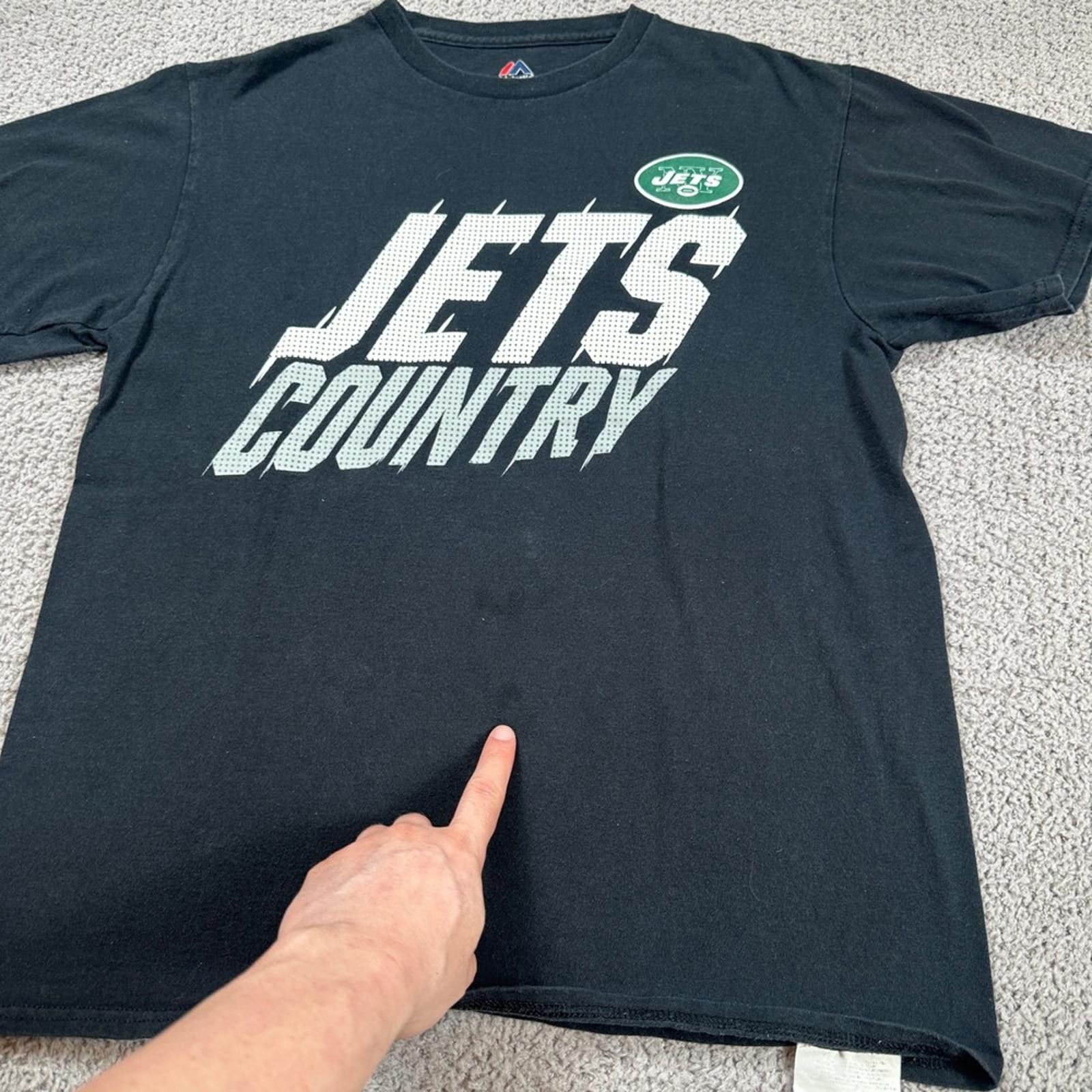 Majestic New York Jets Country T Shirt Black NFL Majestic Mens M Tee Size US M / EU 48-50 / 2 - 5 Thumbnail
