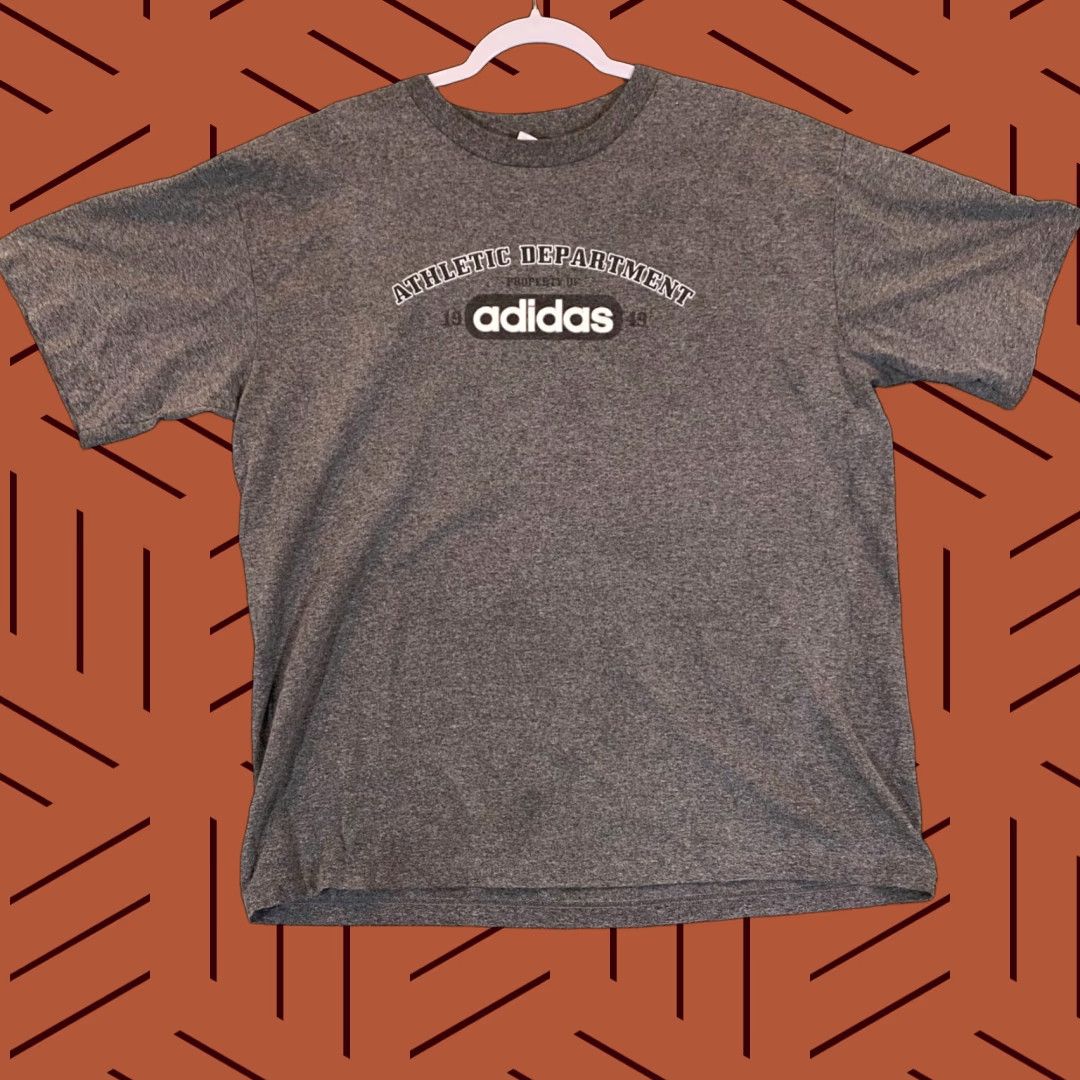 Adidas VINTAGE Adidas Shirt Mens Large Gray Athletic Department Tee Short Sleeve Casual Y2K Size US L / EU 52-54 / 3 - 1 Thumbnail