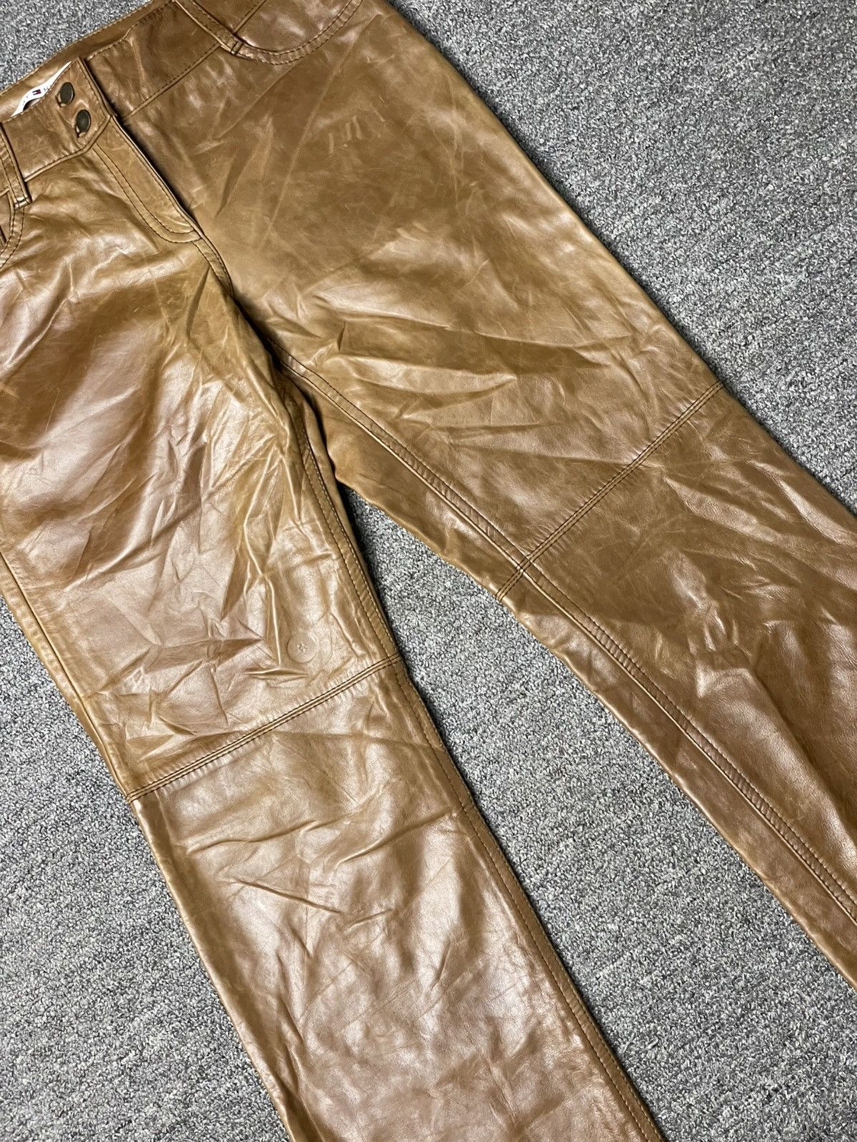 Leather × Tommy Hilfiger × Vintage Tommy Hilfiger Genuine Leather Pants (114) Size US 28 / EU 44 - 3 Thumbnail