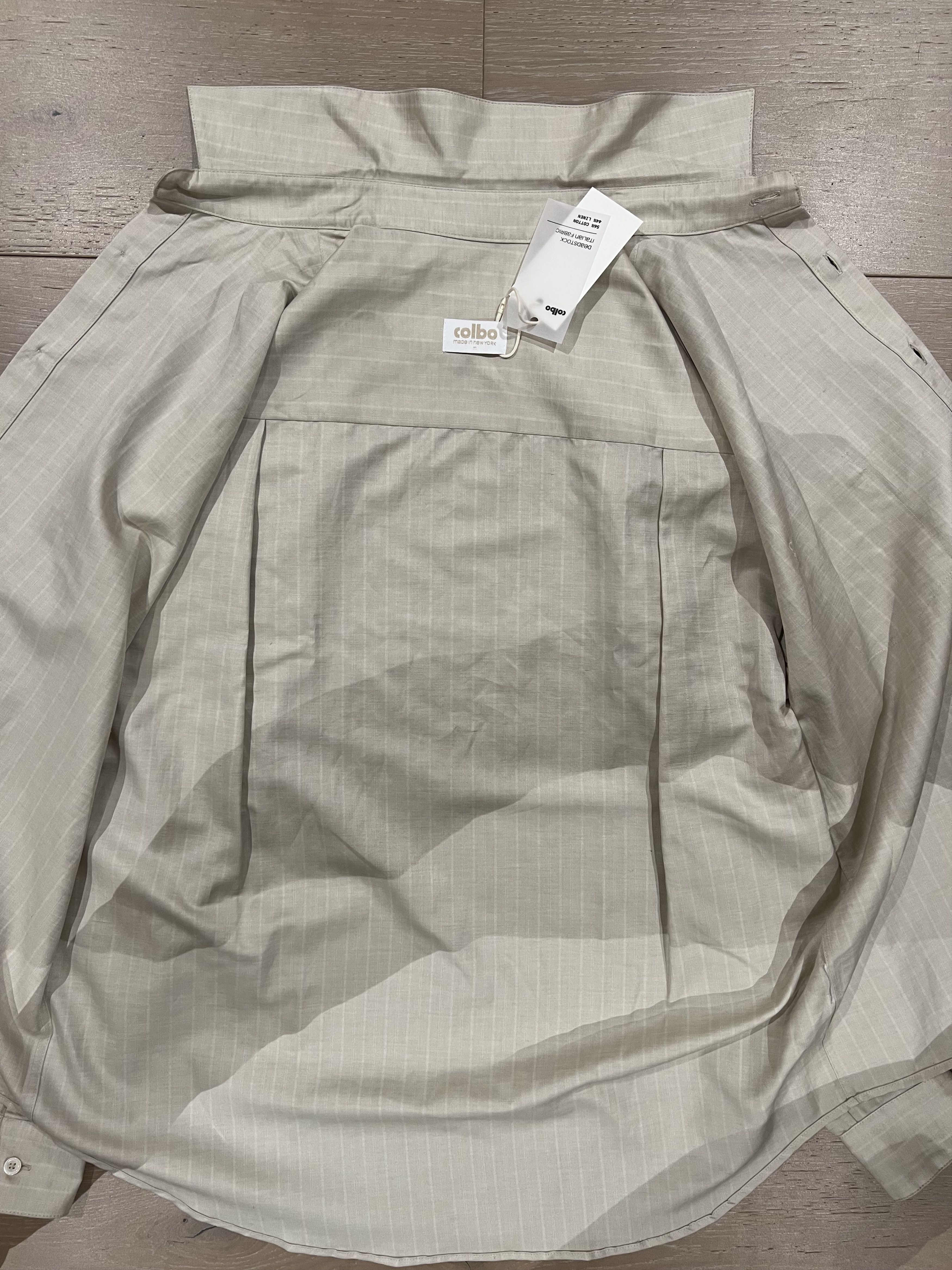 Colbo 💚 1/24 Colbo NYC Banaras Shirt Warm Gray Stripe Medium NEW Size US M / EU 48-50 / 2 - 13 Thumbnail