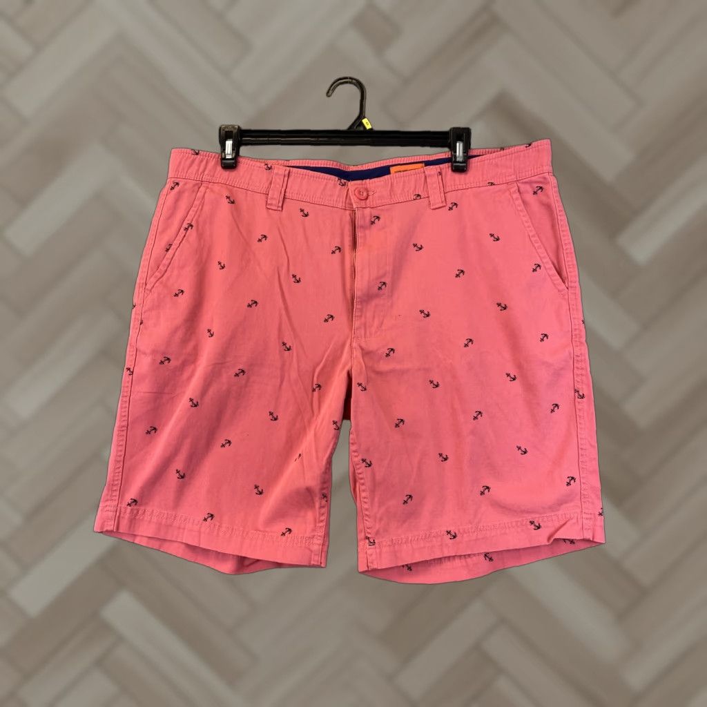 Vintage St. John's Bay Cargo Shorts Men 40 Elastic Waist 100% Cotton Outdoor/Active Pink Regular 10" Inseam Mens Size US 40 / EU 56 - 1 Thumbnail