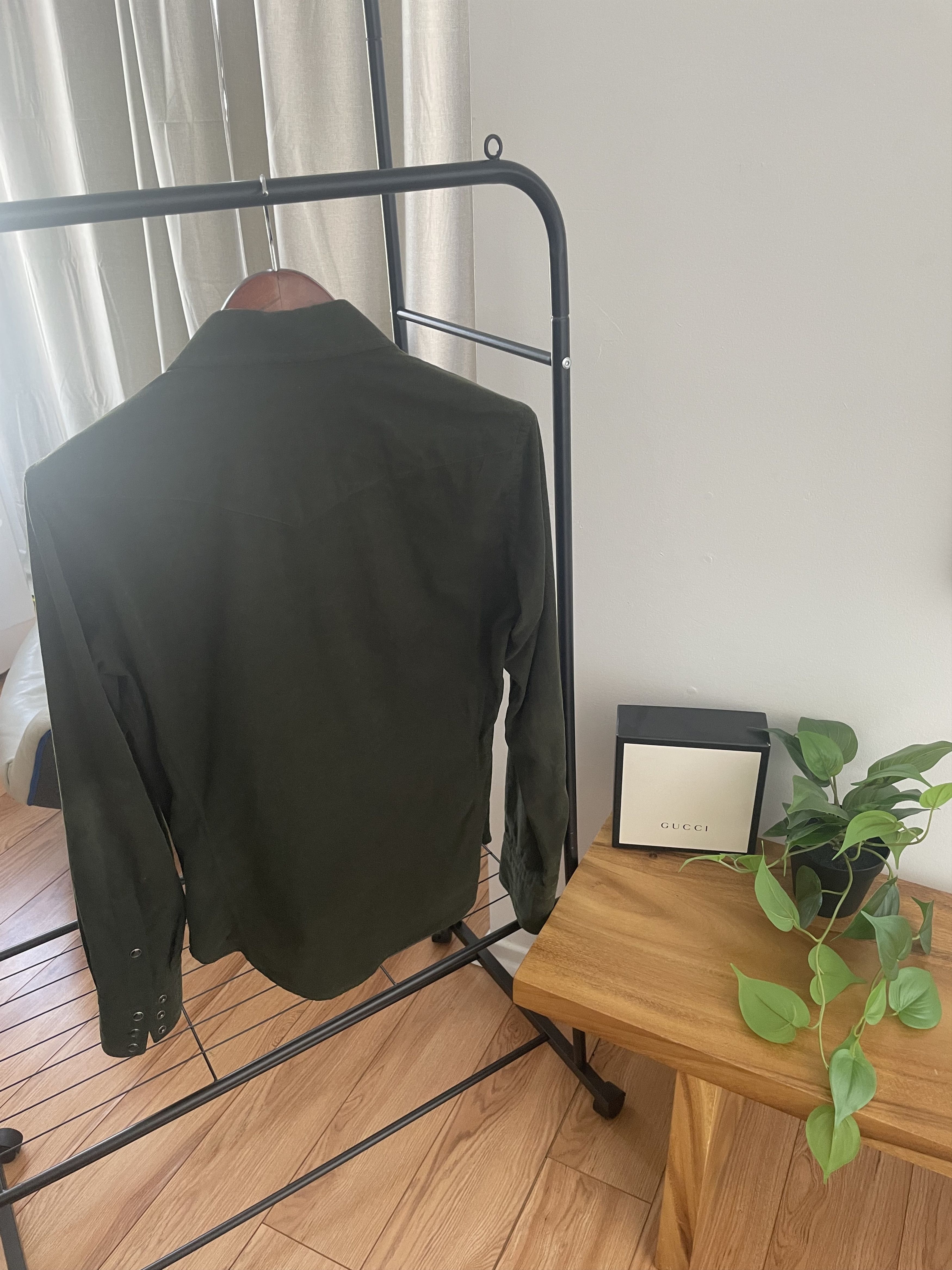 Tom Ford Tom Ford Velour Western shirt Forest Green size medium Size M / US 6-8 / IT 42-44 - 5 Thumbnail