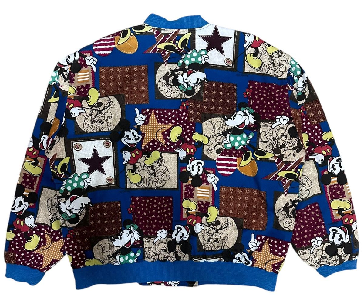 Disney × Vintage Vintage 80s Disney Mickey Full Print Varsity Jacket Size US L / EU 52-54 / 3 - 3 Thumbnail