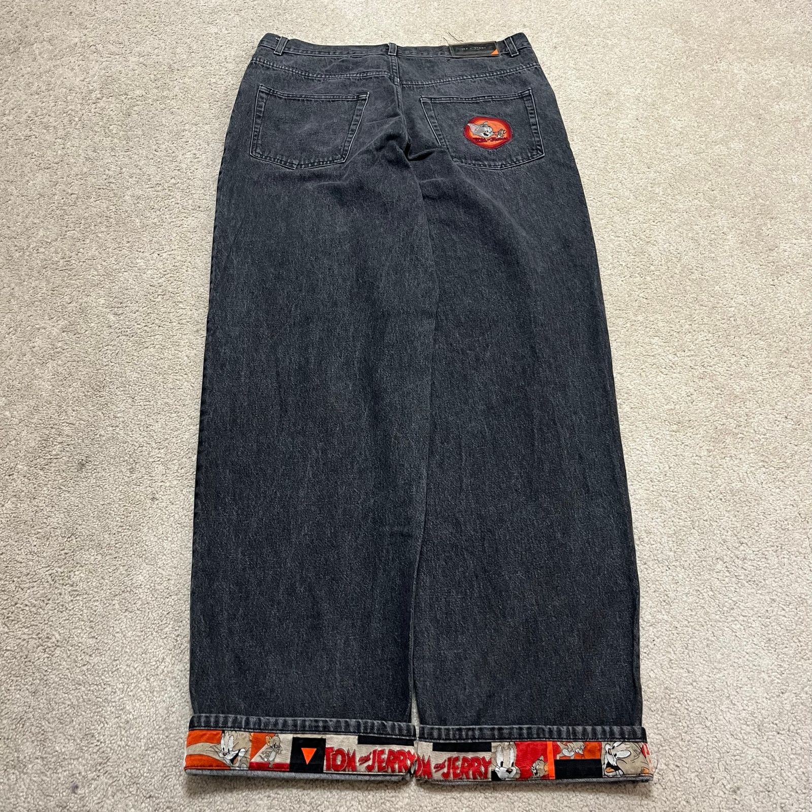 Other Vintage Iceberg Tom & Jerry Jeans Y2K Baggy Black 36Wx34L Size US 36 / EU 52 - 1 Thumbnail