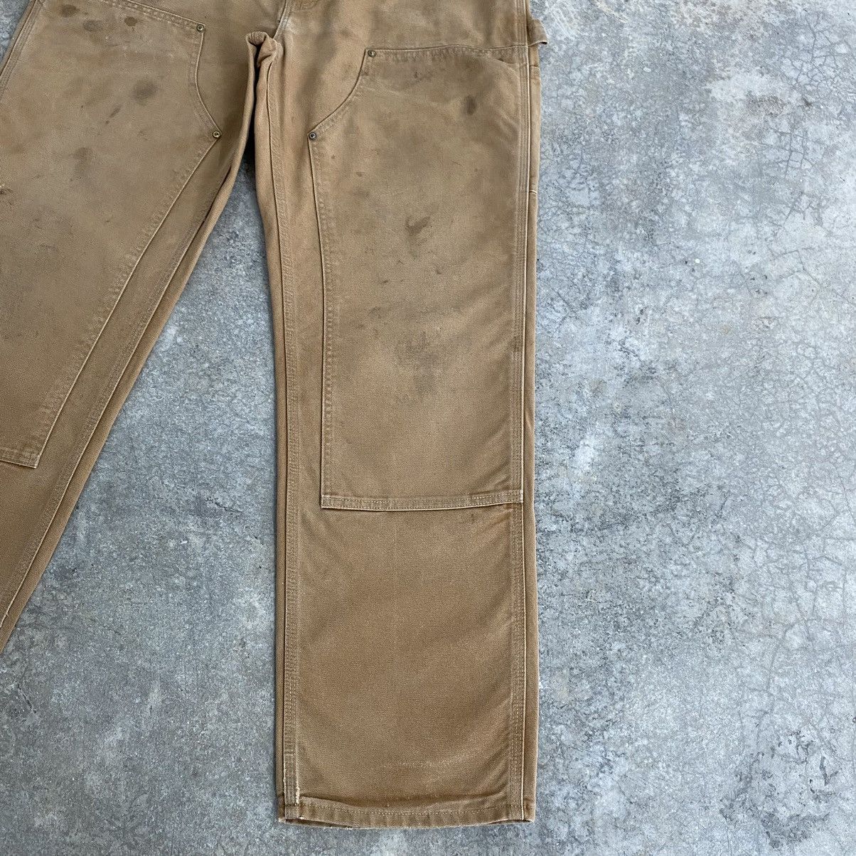 Carhartt VTG Carhartt Double Knee Faded Tan Dirty Carpenter Pants Size US 34 / EU 50 - 8 Thumbnail