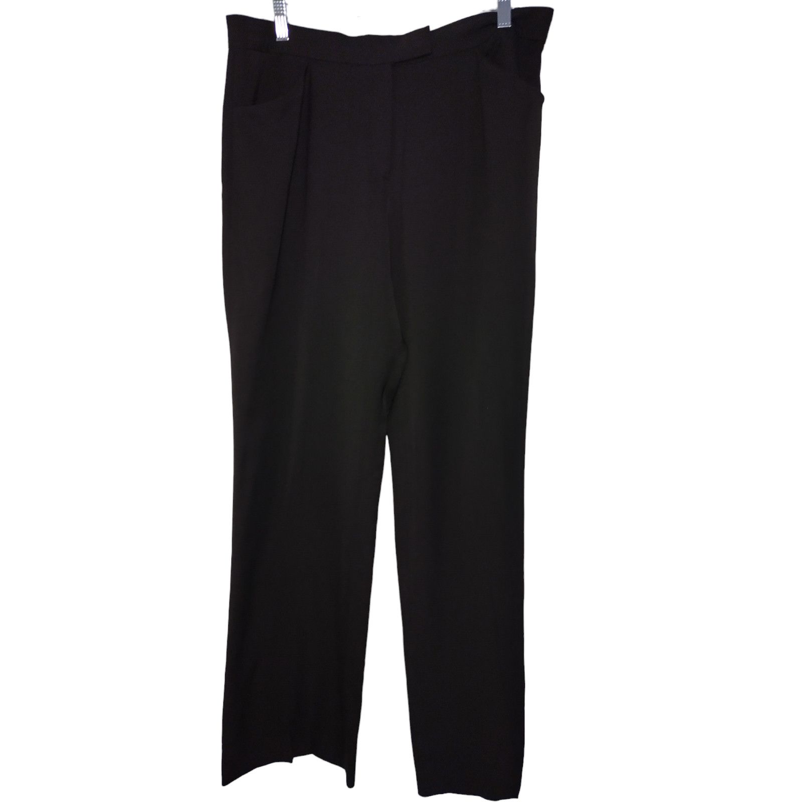 Anne Klein Anne Klein Womens Dress Pants Straight Leg Pockets Black |  Grailed