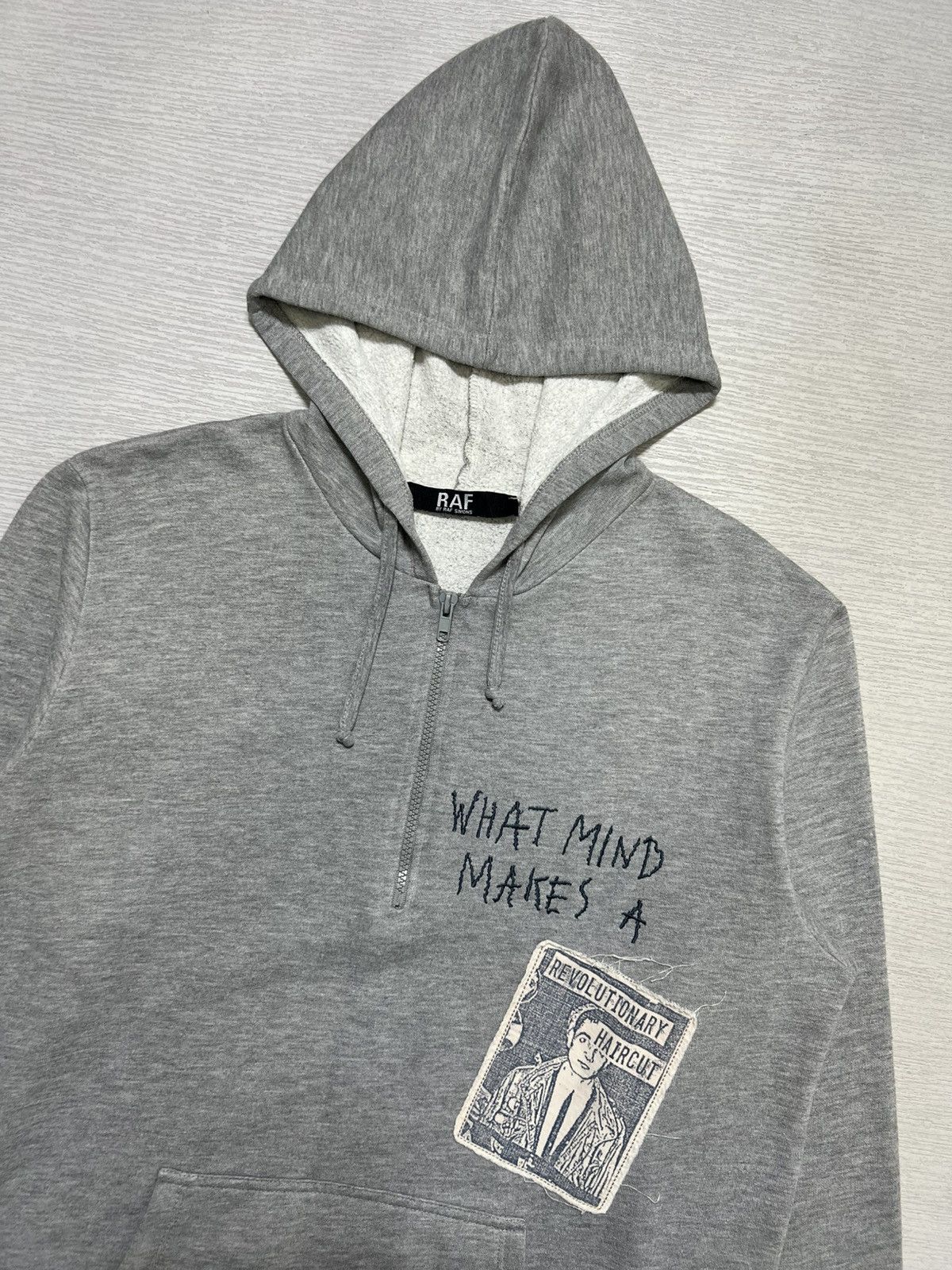 Raf by Raf Simons Raf by Raf Simons - Patchwork Half Zip Hoodie Size US XL / EU 56 / 4 - 4 Thumbnail