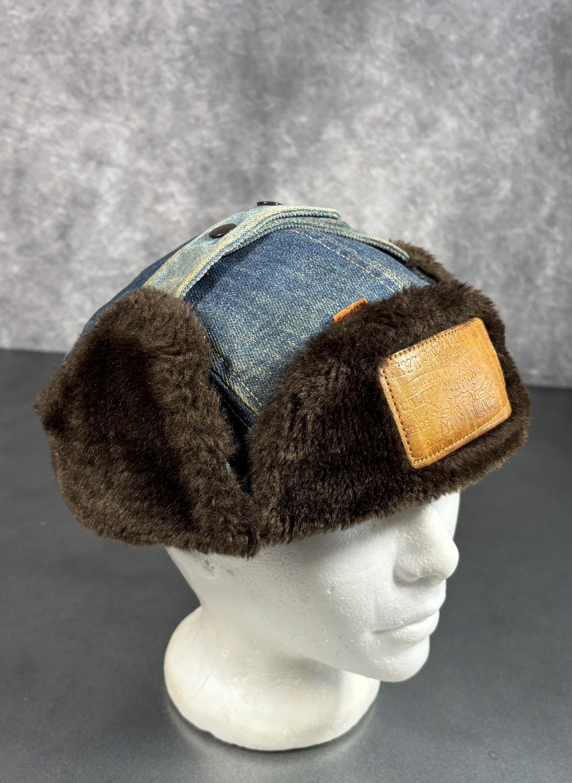 Levi's Vintage Levi's Orange Tab Hat Denim Ushanka Trapper 70s 80s Size ONE SIZE - 7 Thumbnail