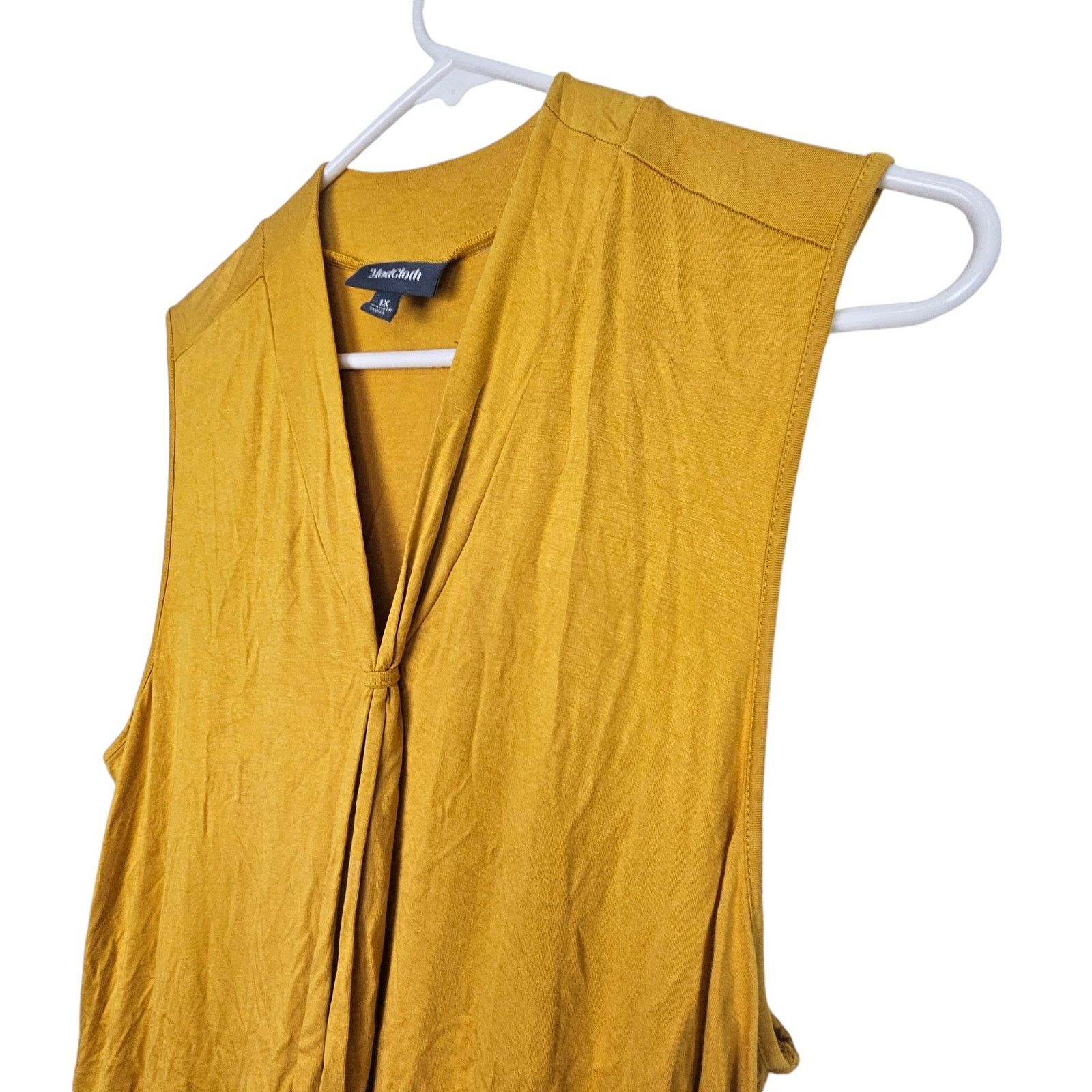 Modernica ModCloth Blouse Tie Front Plus Size 1X Stretch Pullover Size XL / US 12-14 / IT 48-50 - 4 Thumbnail
