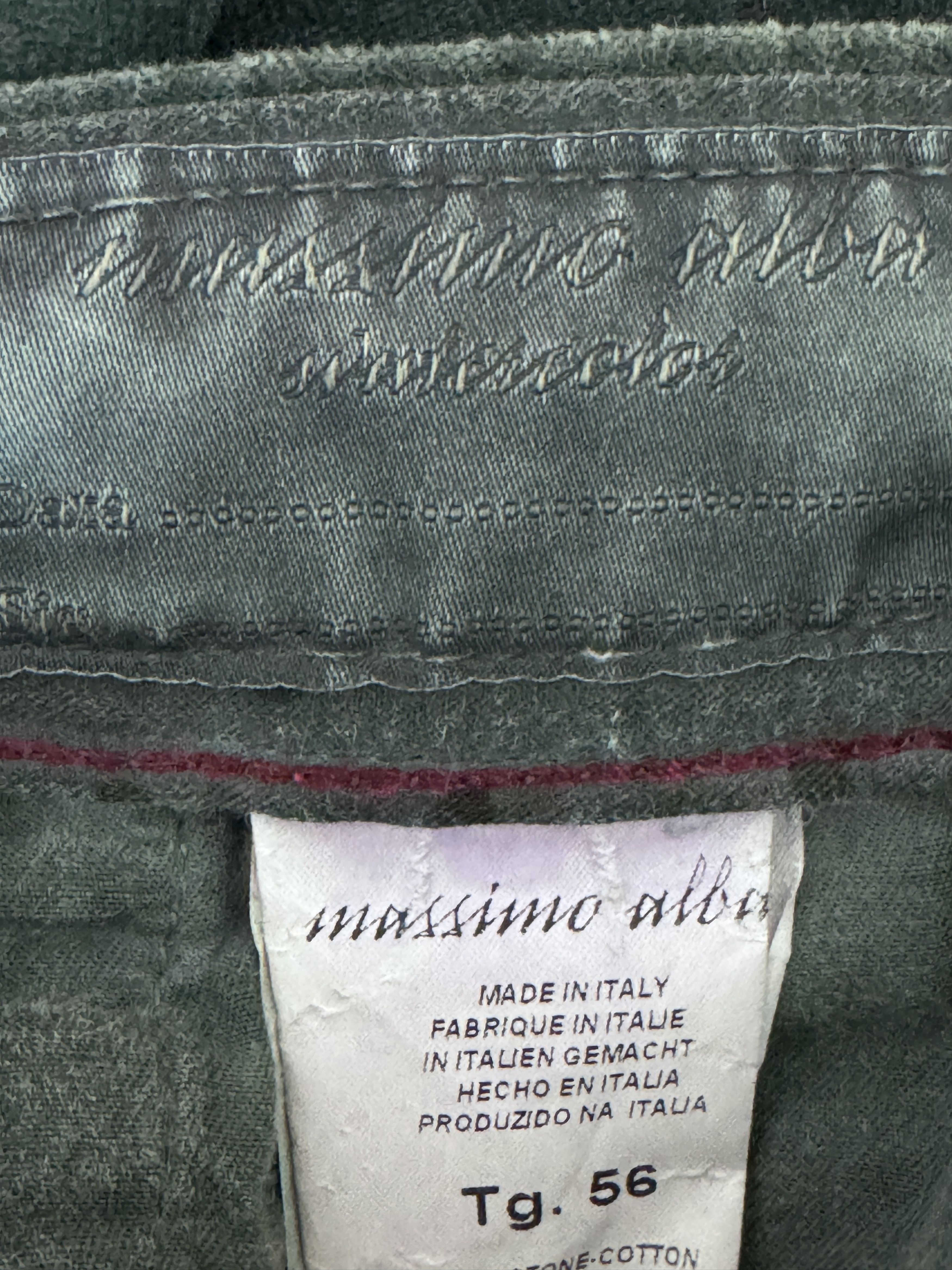 Massimo Alba MASSIMO ALBA - Thick green slacks with yellow dot motif Size US 40 / EU 56 - 3 Thumbnail