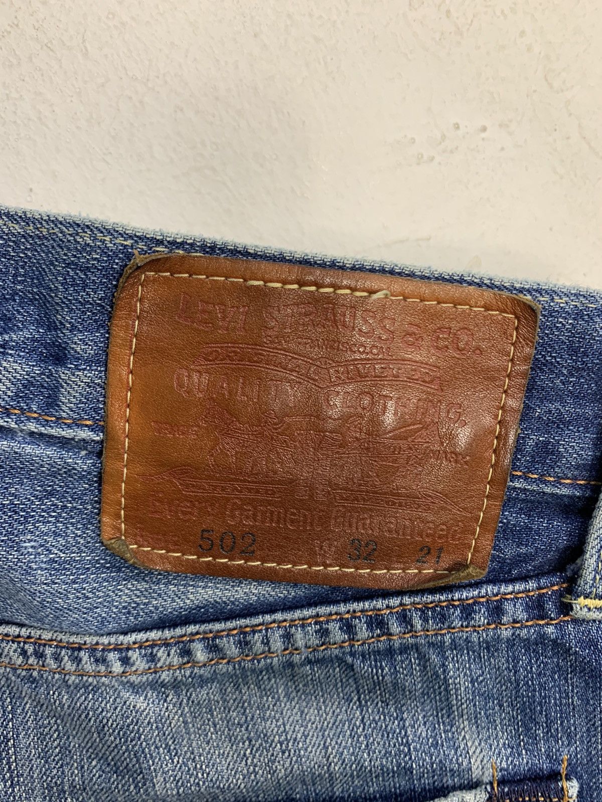 Levi's Levis Strauss Lot 502 Indigo Distressed Denim Straight Cut Size US 32 / EU 48 - 9 Thumbnail